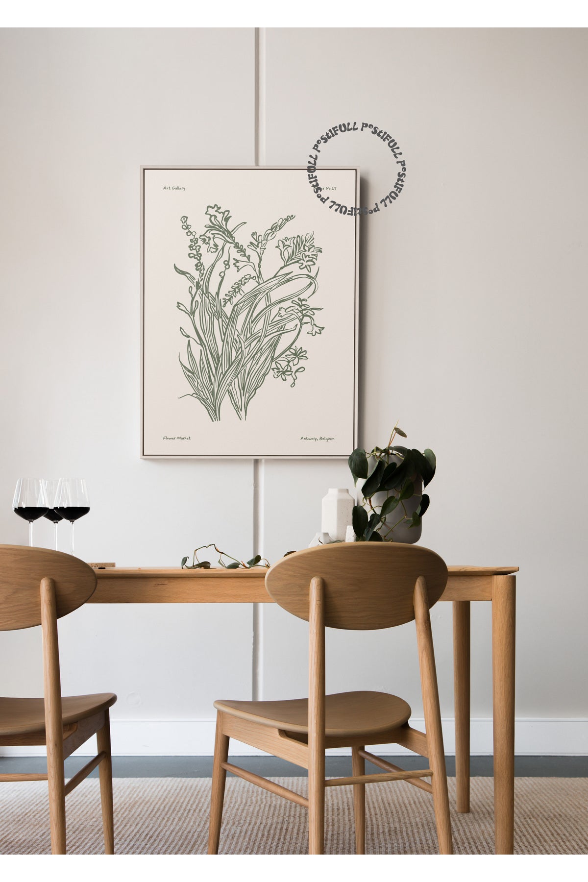 Botanik Poster - Çiçek Çizimi Çerçevesiz Poster