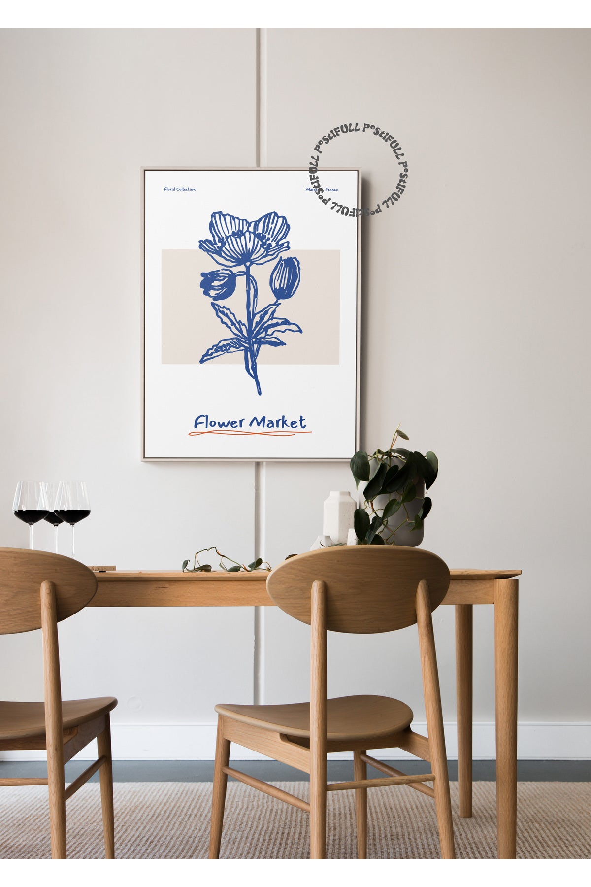 Botanik Poster - Çiçek Çizimi Çerçevesiz Poster