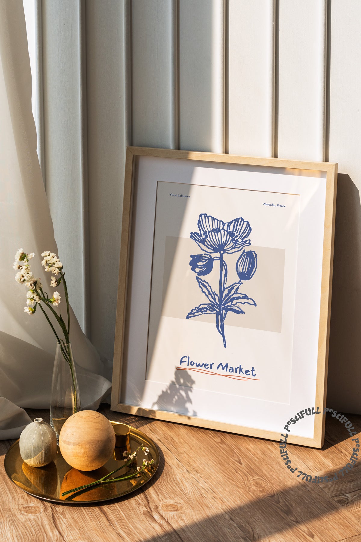 Botanik Poster - Çiçek Çizimi Çerçevesiz Poster