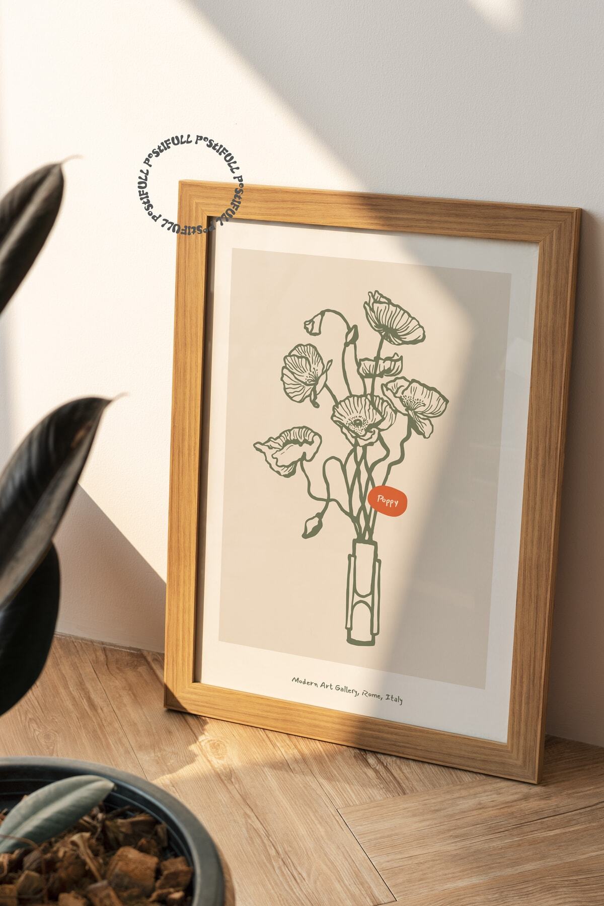 Botanik Poster - Çiçek Çizimi Çerçevesiz Poster
