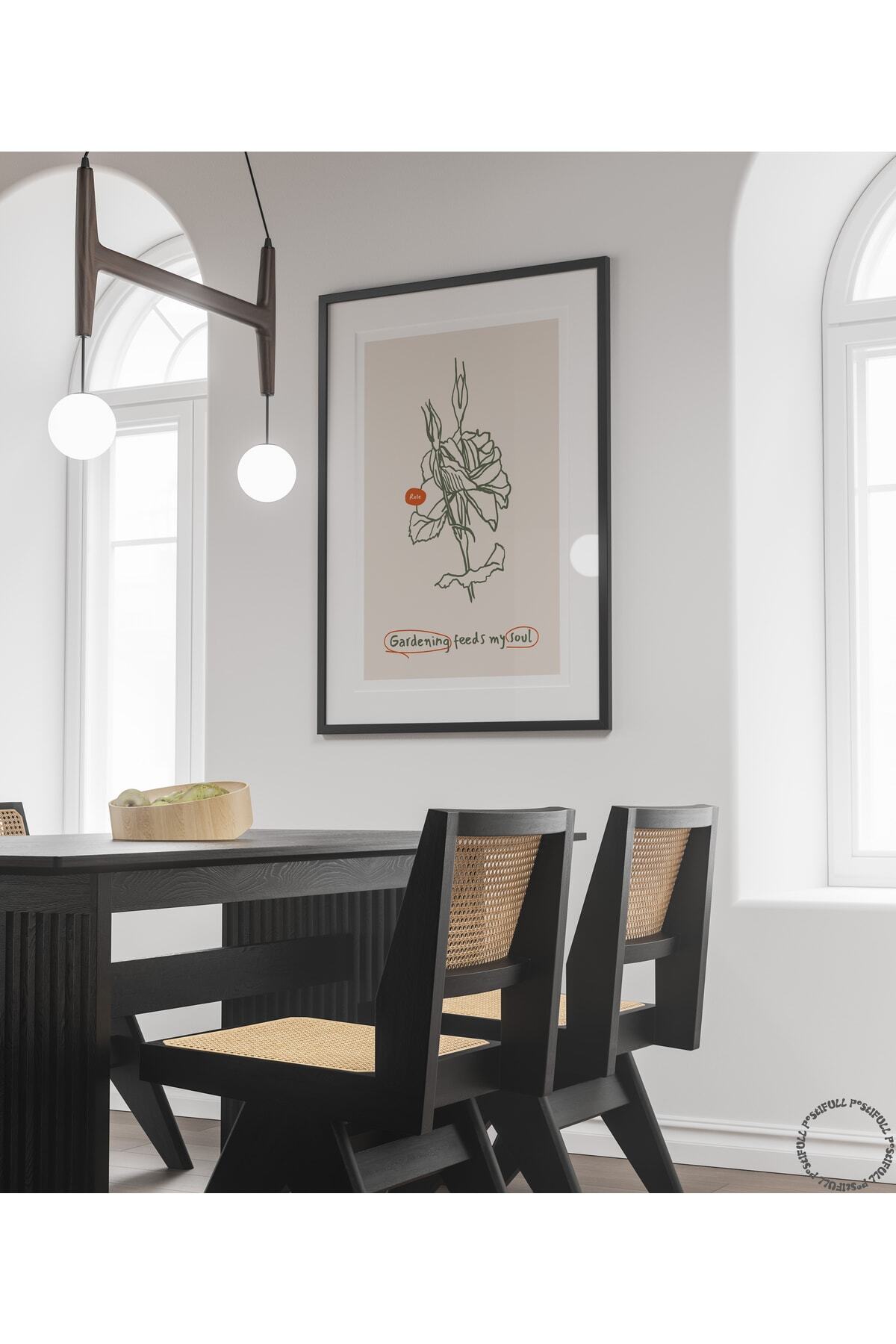Botanik Poster - Çiçek Çizimi Çerçevesiz Poster
