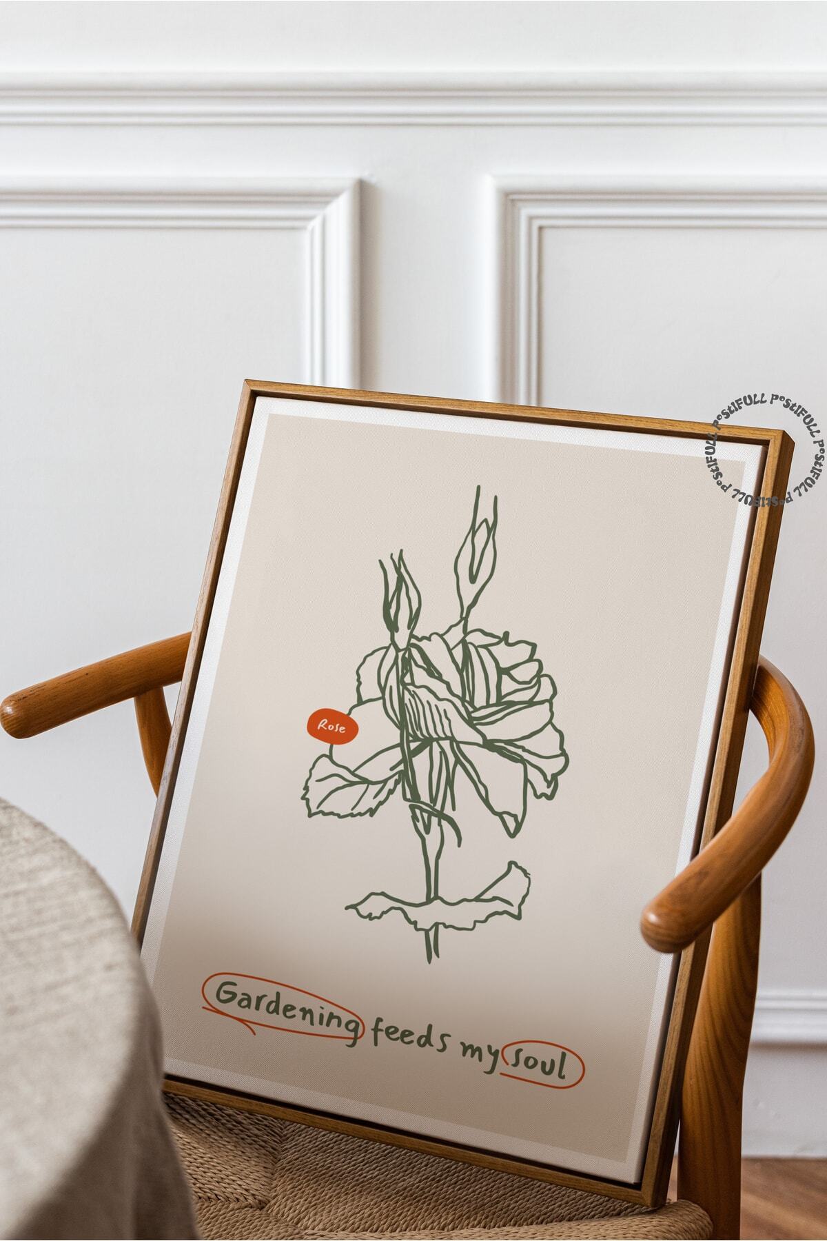 Botanik Poster - Çiçek Çizimi Çerçevesiz Poster