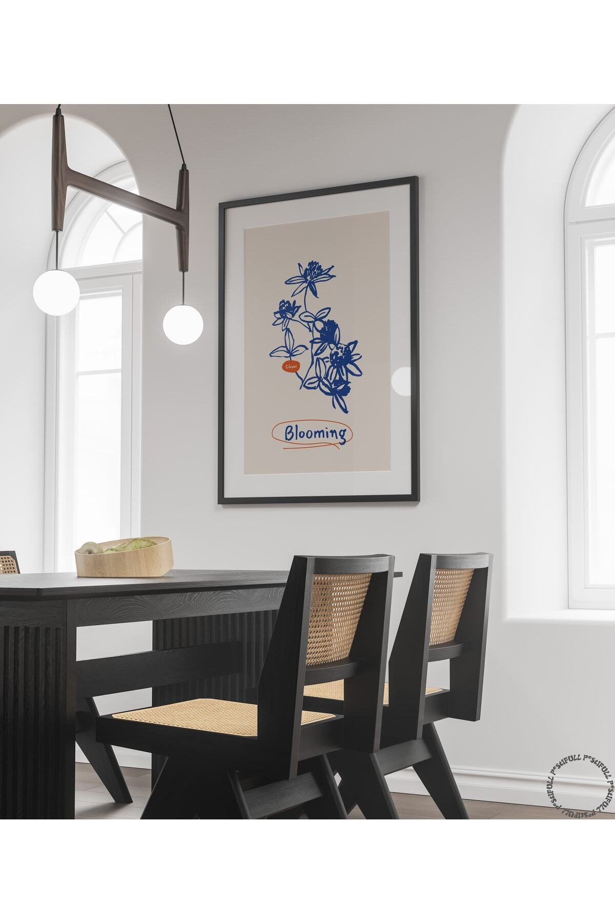 Botanik Poster - Çiçek Çizimi Çerçevesiz Poster