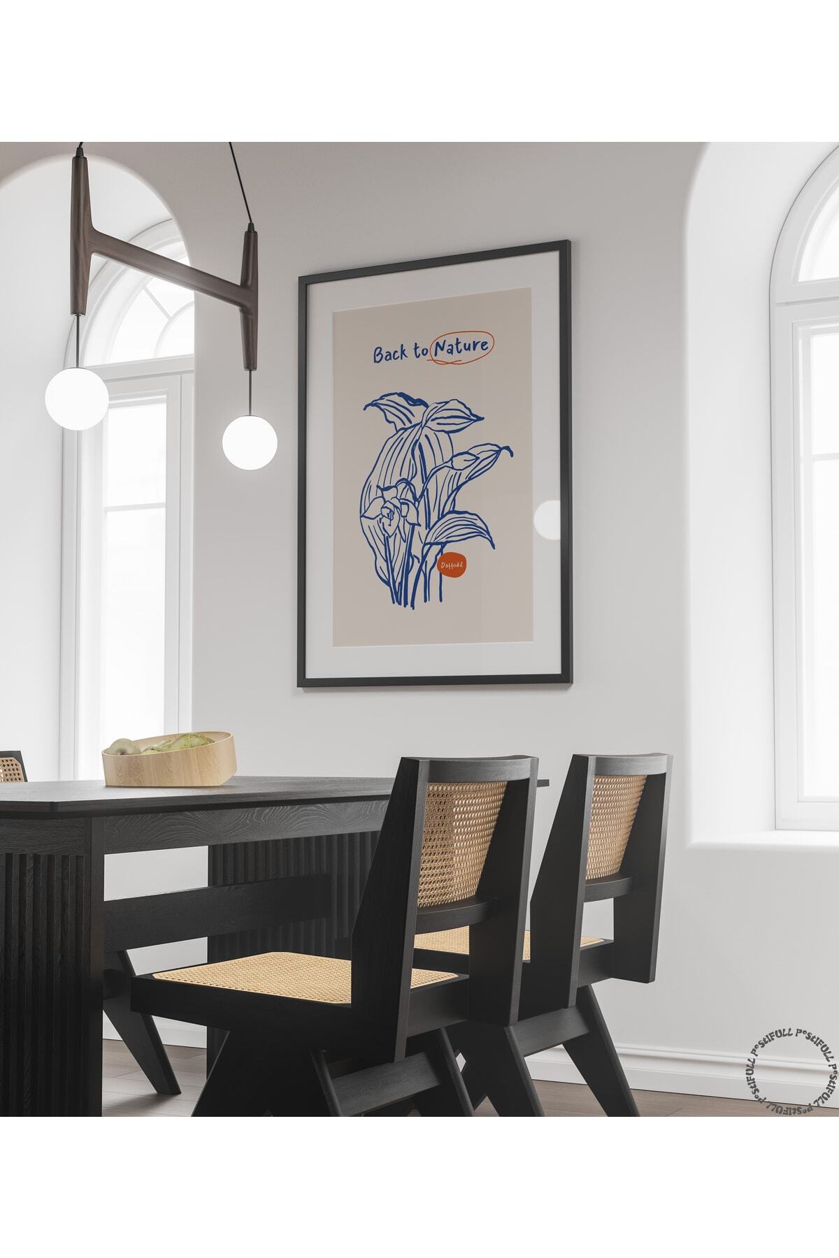 Botanik Poster - Çiçek Çizimi Çerçevesiz Poster