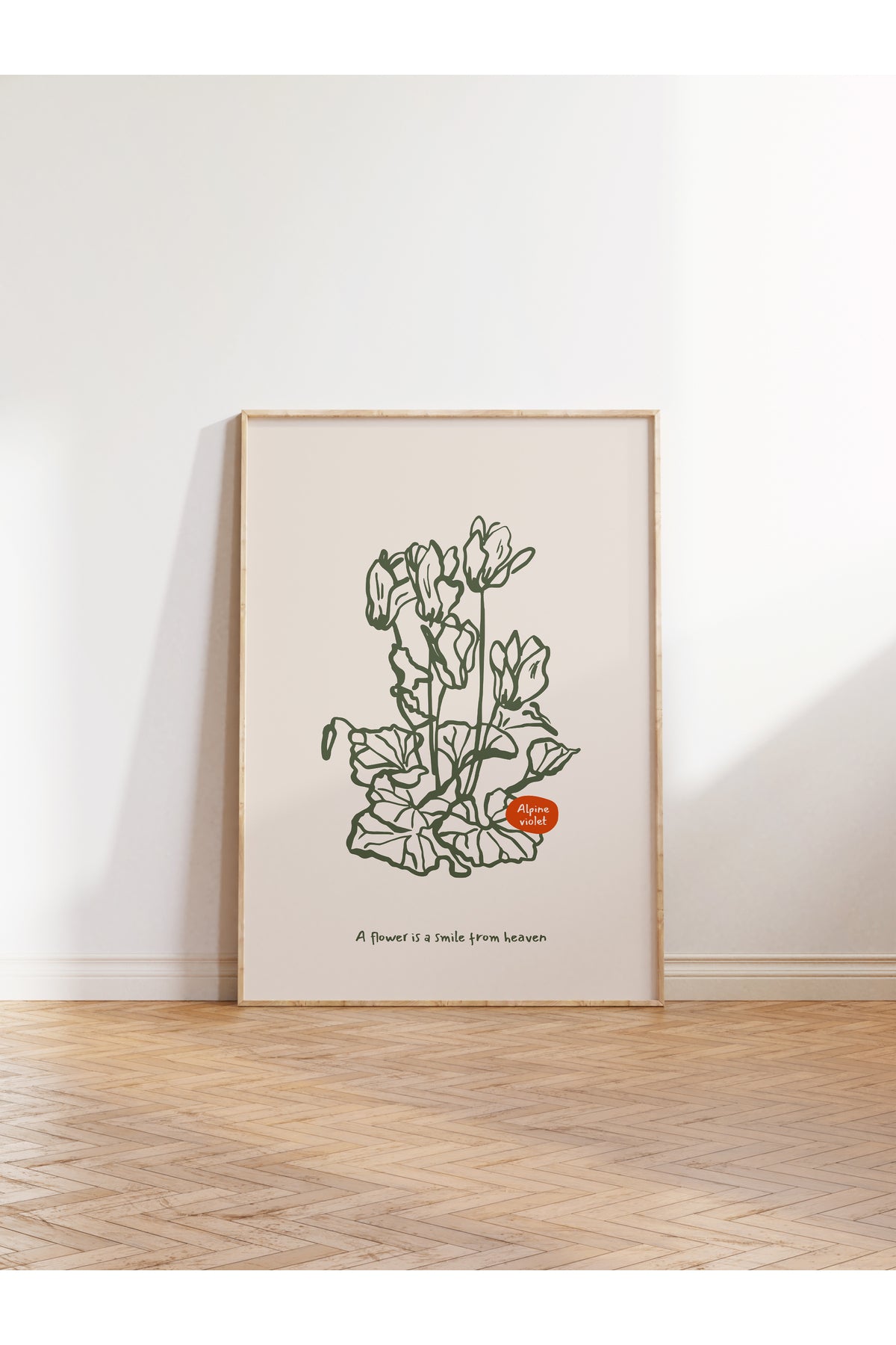 Botanik Poster - Çiçek Çizimi Çerçevesiz Poster