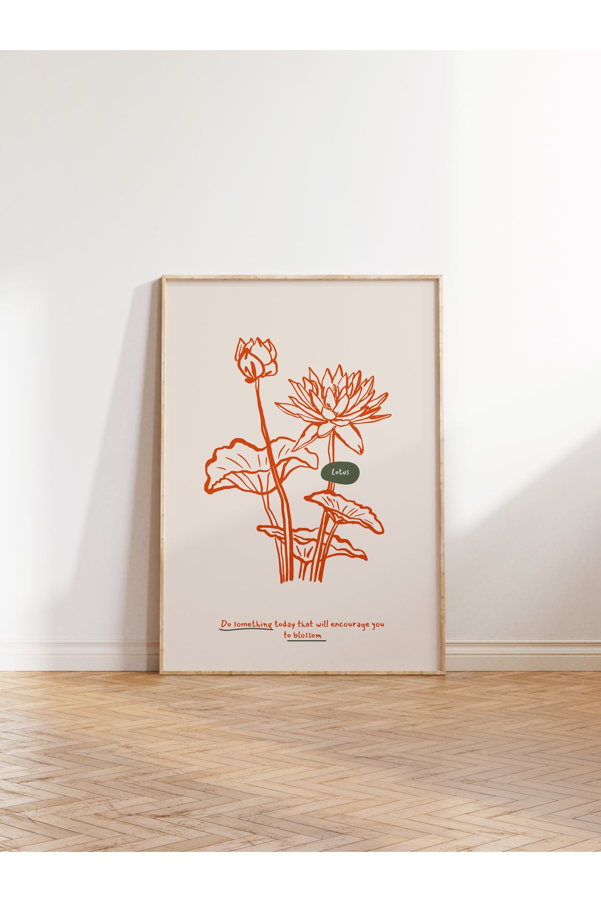 Botanik Poster - Çiçek Çizimi Çerçevesiz Poster