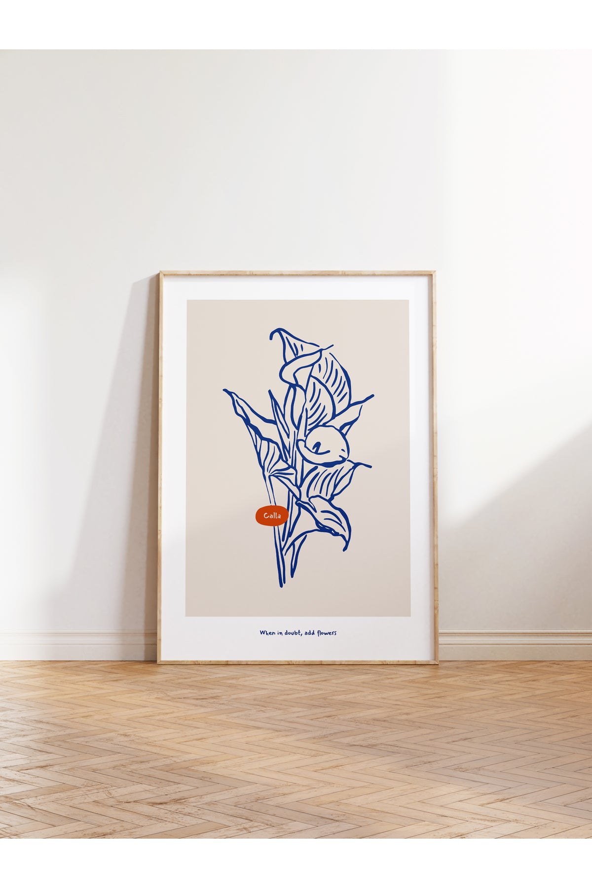 Botanik Poster - Çiçek Çizimi Çerçevesiz Poster
