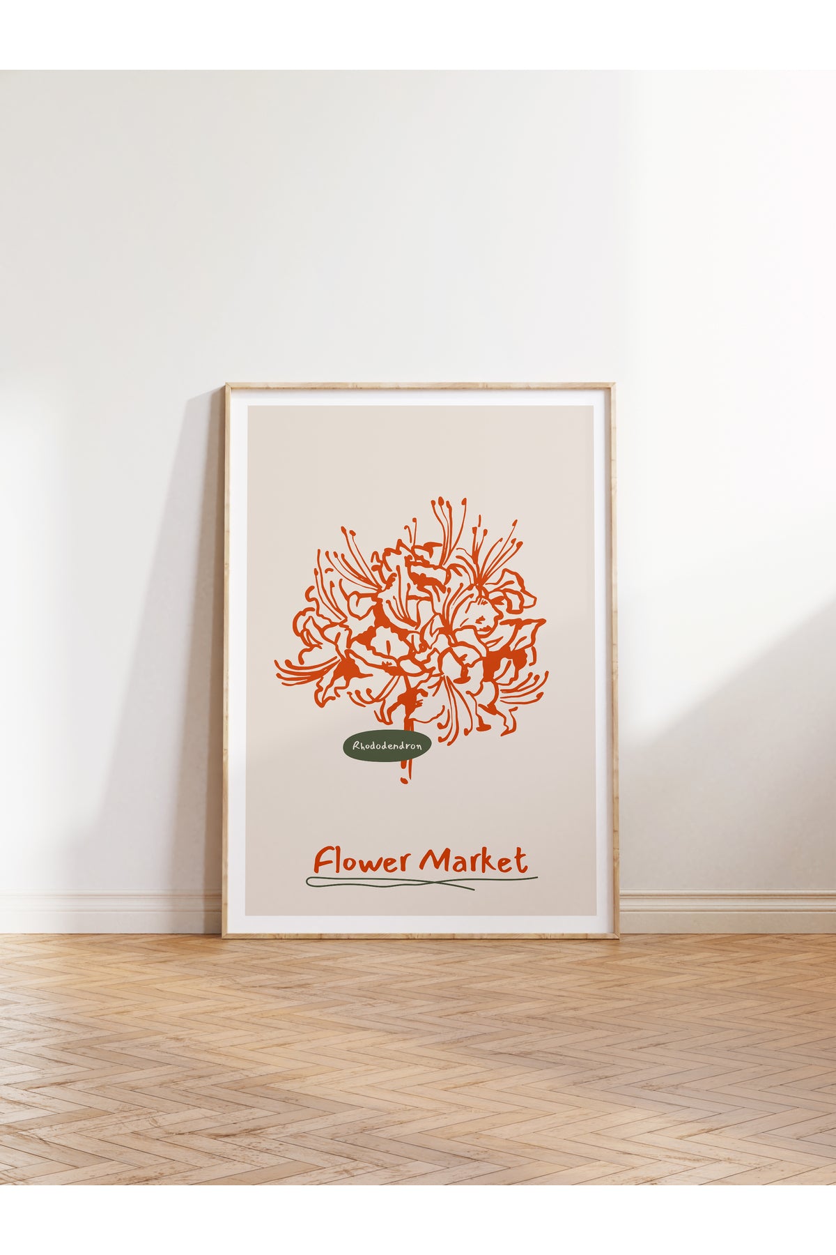 Botanik Poster - Çiçek Çizimi Çerçevesiz Poster