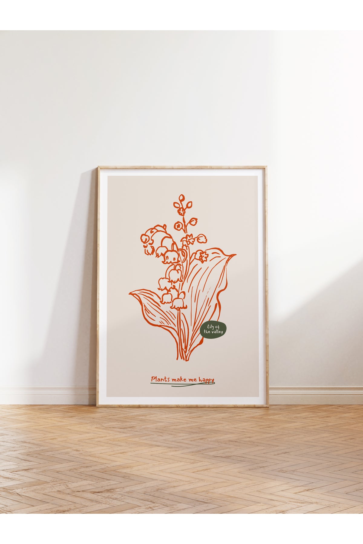 Botanik Poster - Çiçek Çizimi Çerçevesiz Poster