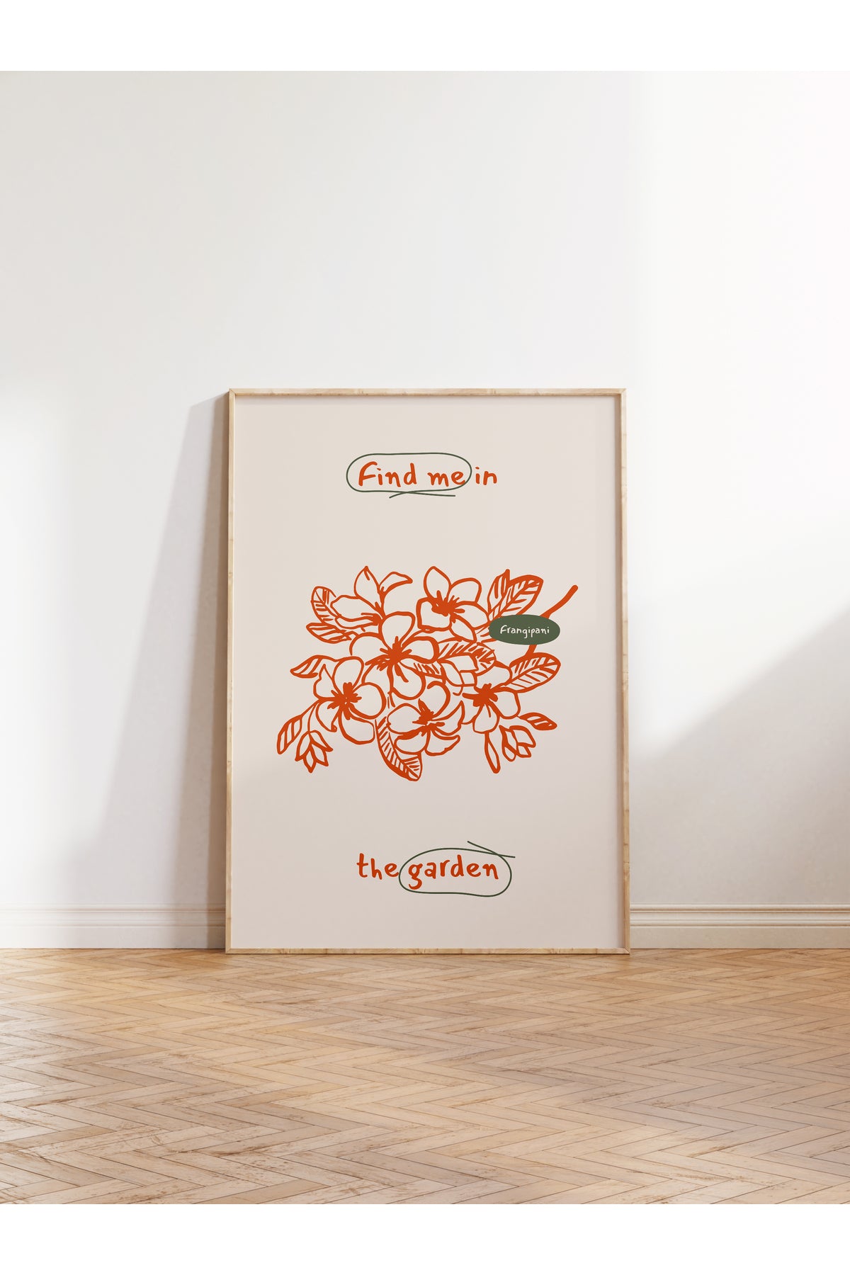 Botanik Poster - Çiçek Çizimi Çerçevesiz Poster