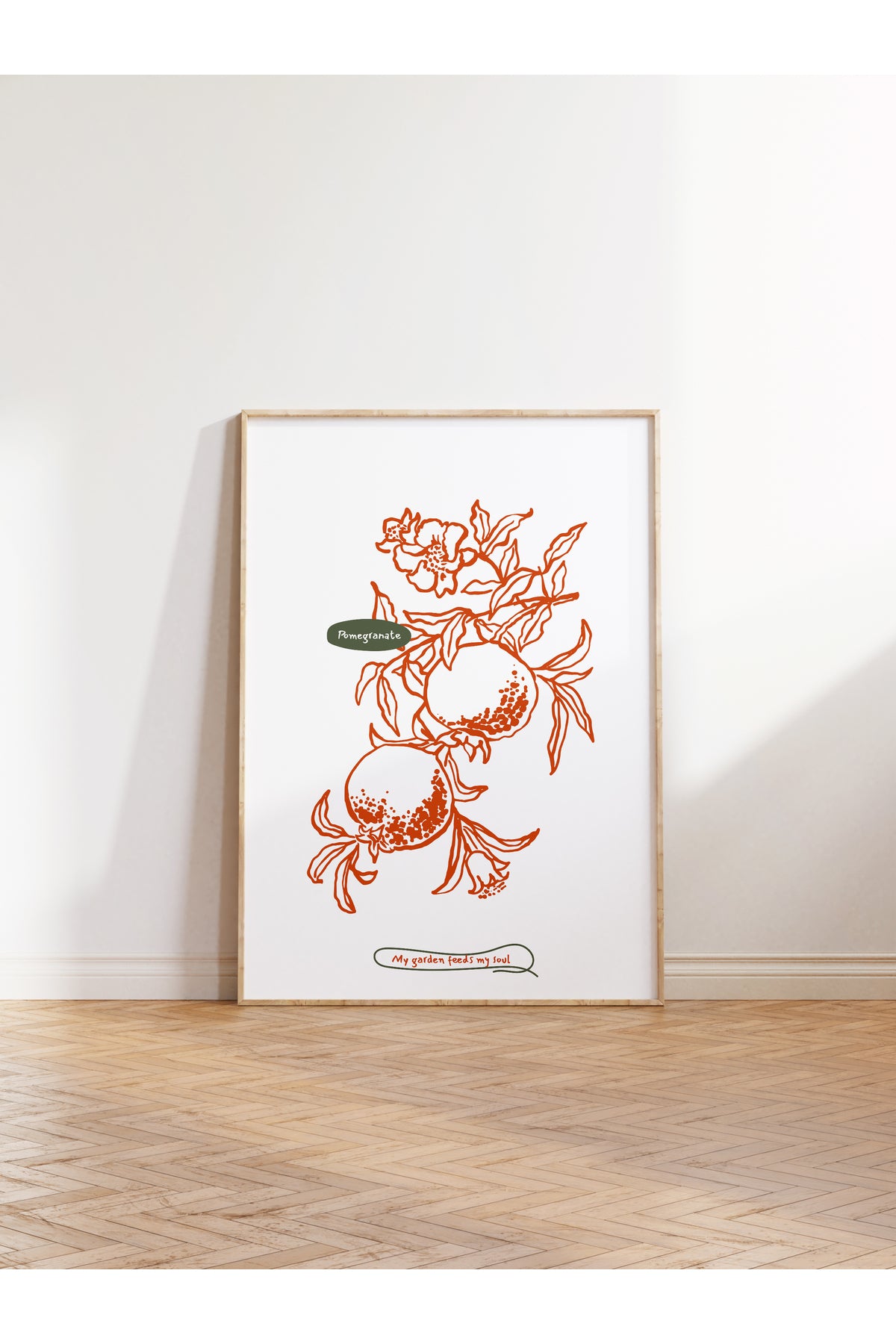 Botanik Poster - Çiçek Çizimi Çerçevesiz Poster