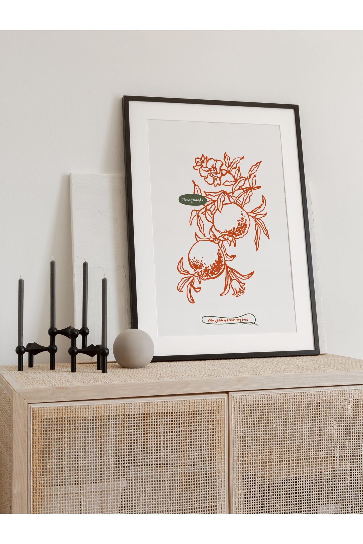 Botanik Poster - Çiçek Çizimi Çerçevesiz Poster