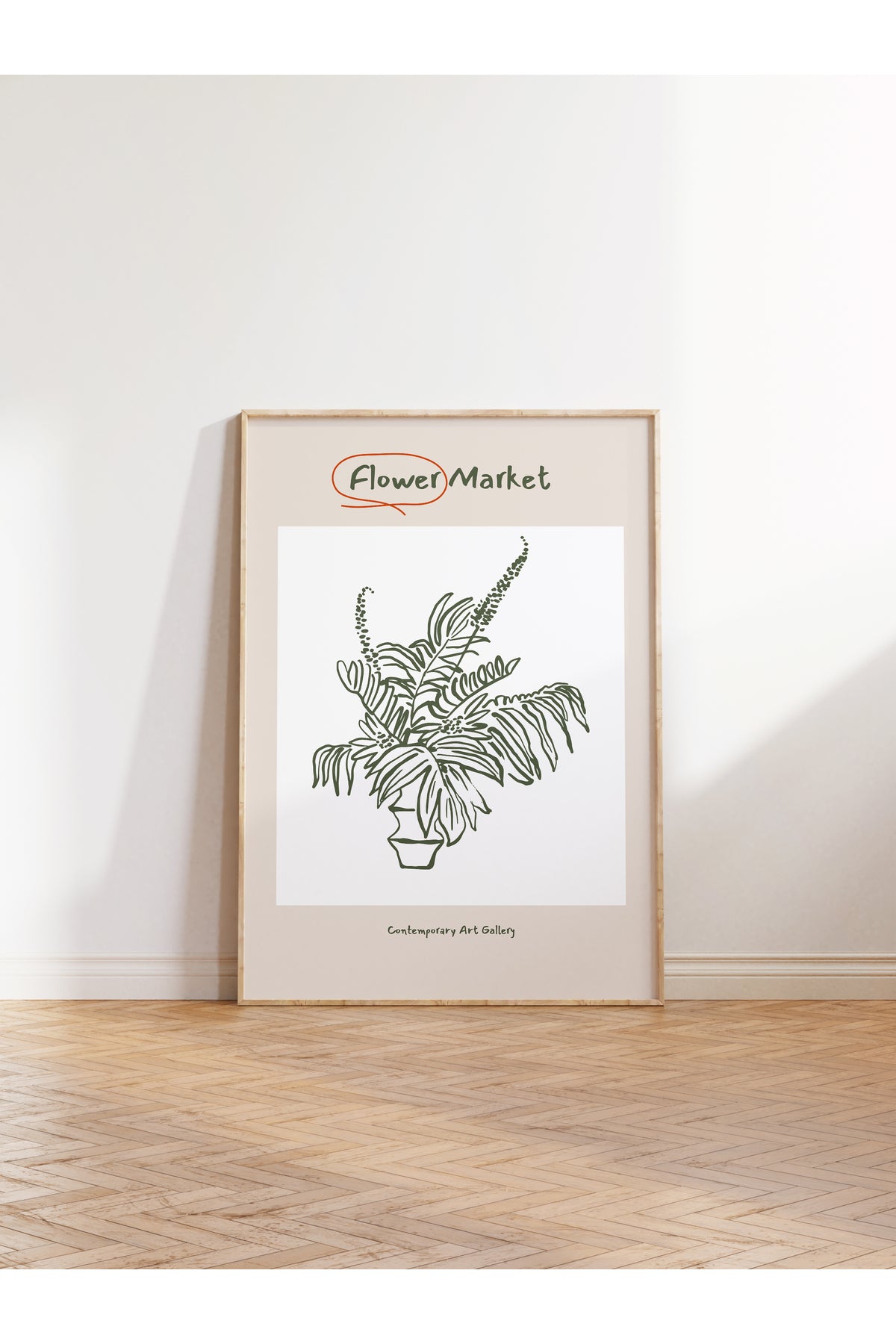 Botanik Poster - Çiçek Çizimi Çerçevesiz Poster