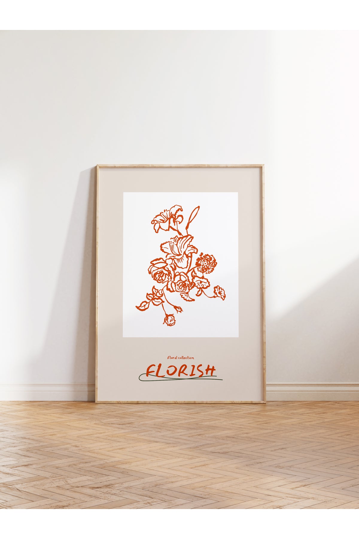 Botanik Poster - Çiçek Çizimi Çerçevesiz Poster