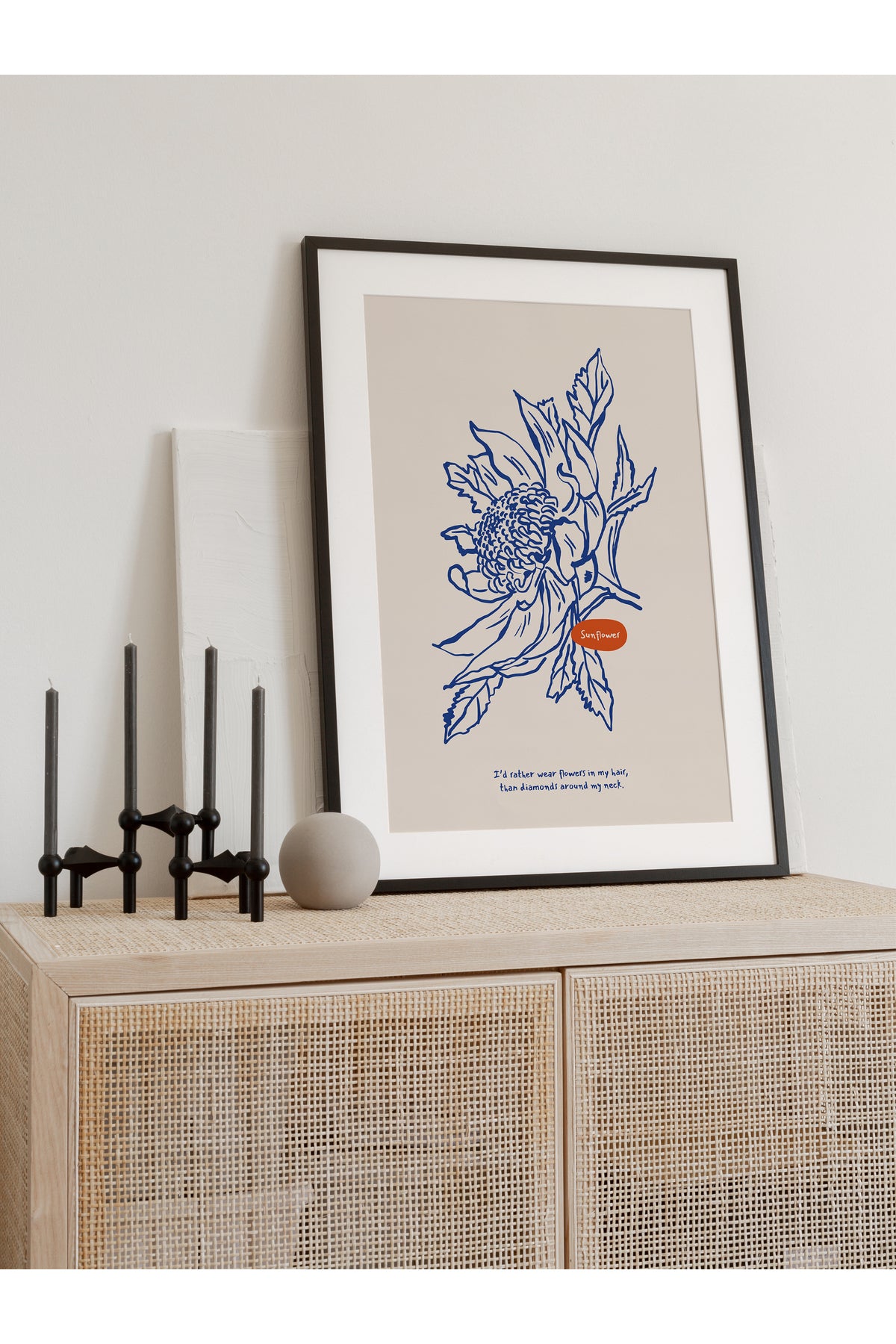 Botanik Poster - Çiçek Çizimi Çerçevesiz Poster