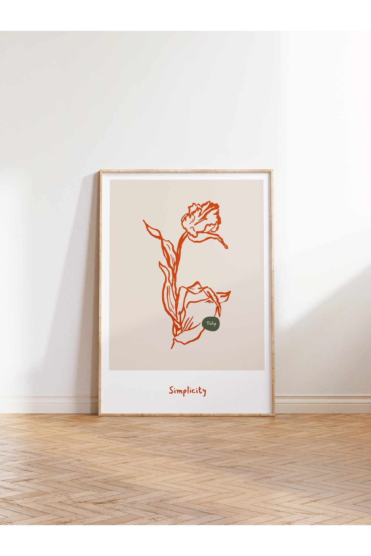 Botanik Poster - Çiçek Çizimi Çerçevesiz Poster