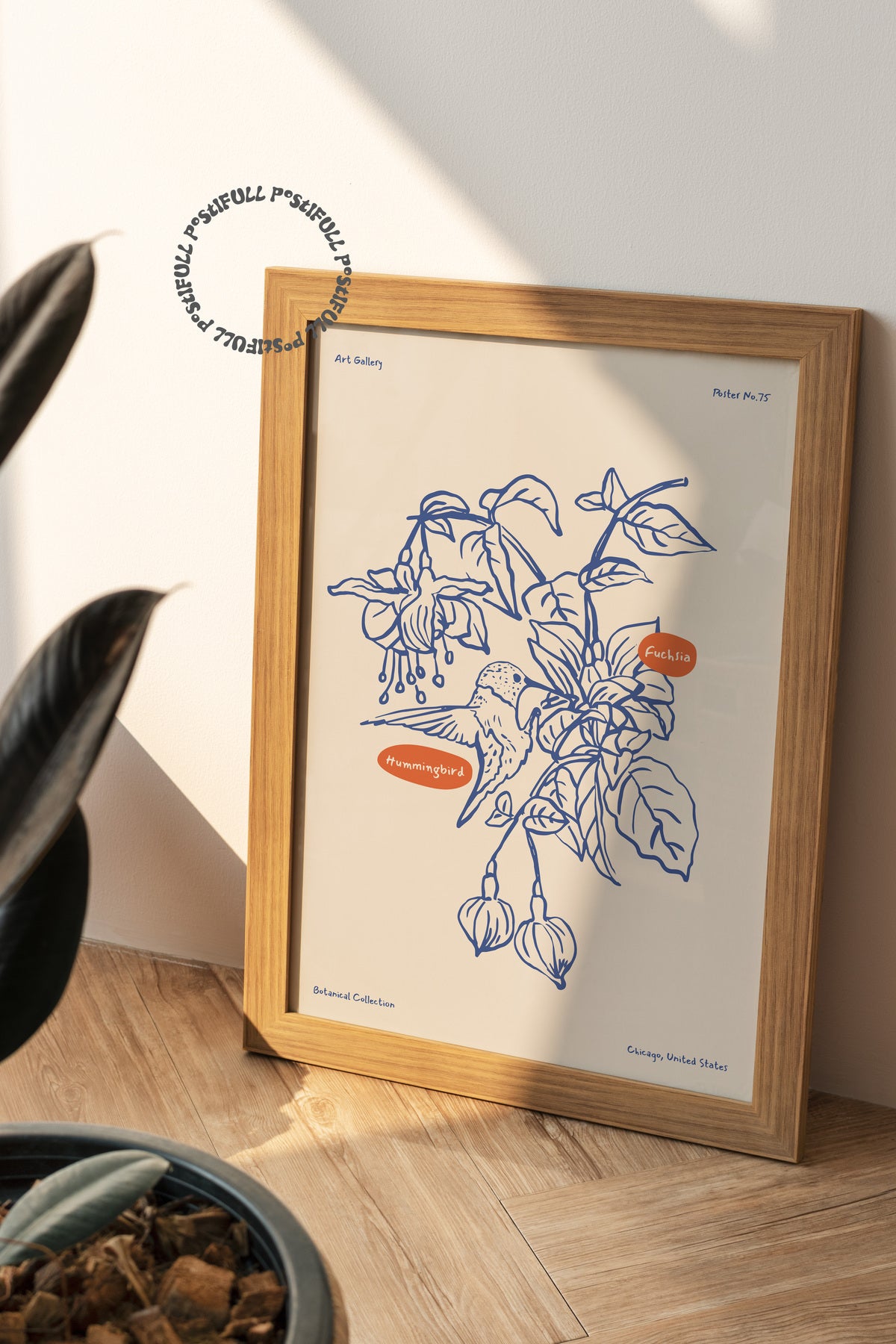 Botanik Poster - Çiçek Çizimi Çerçevesiz Poster