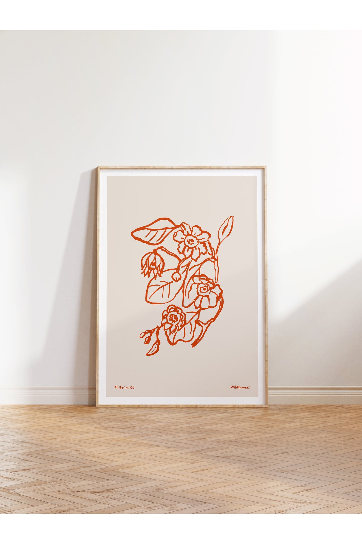 Botanik Poster - Çiçek Çizimi Çerçevesiz Poster
