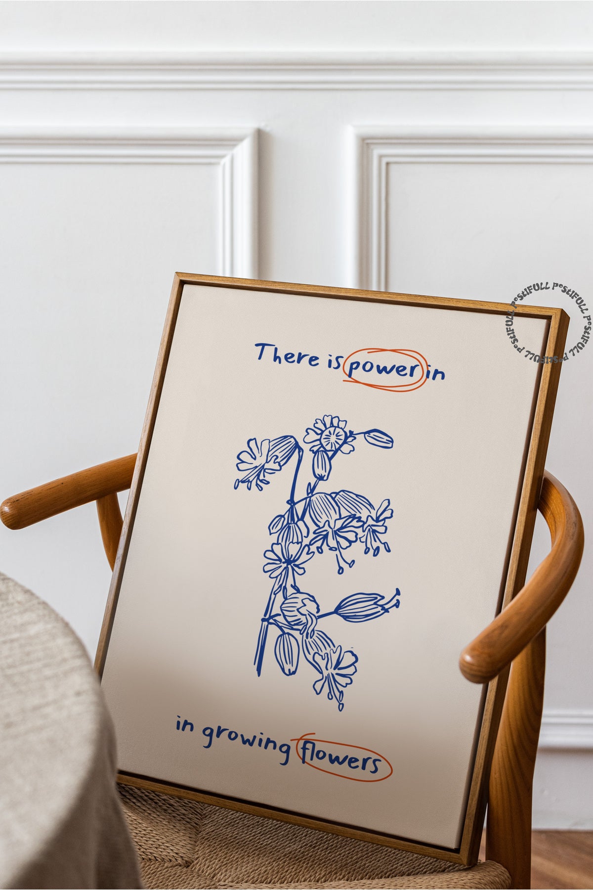 Botanik Poster - Çiçek Çizimi Çerçevesiz Poster