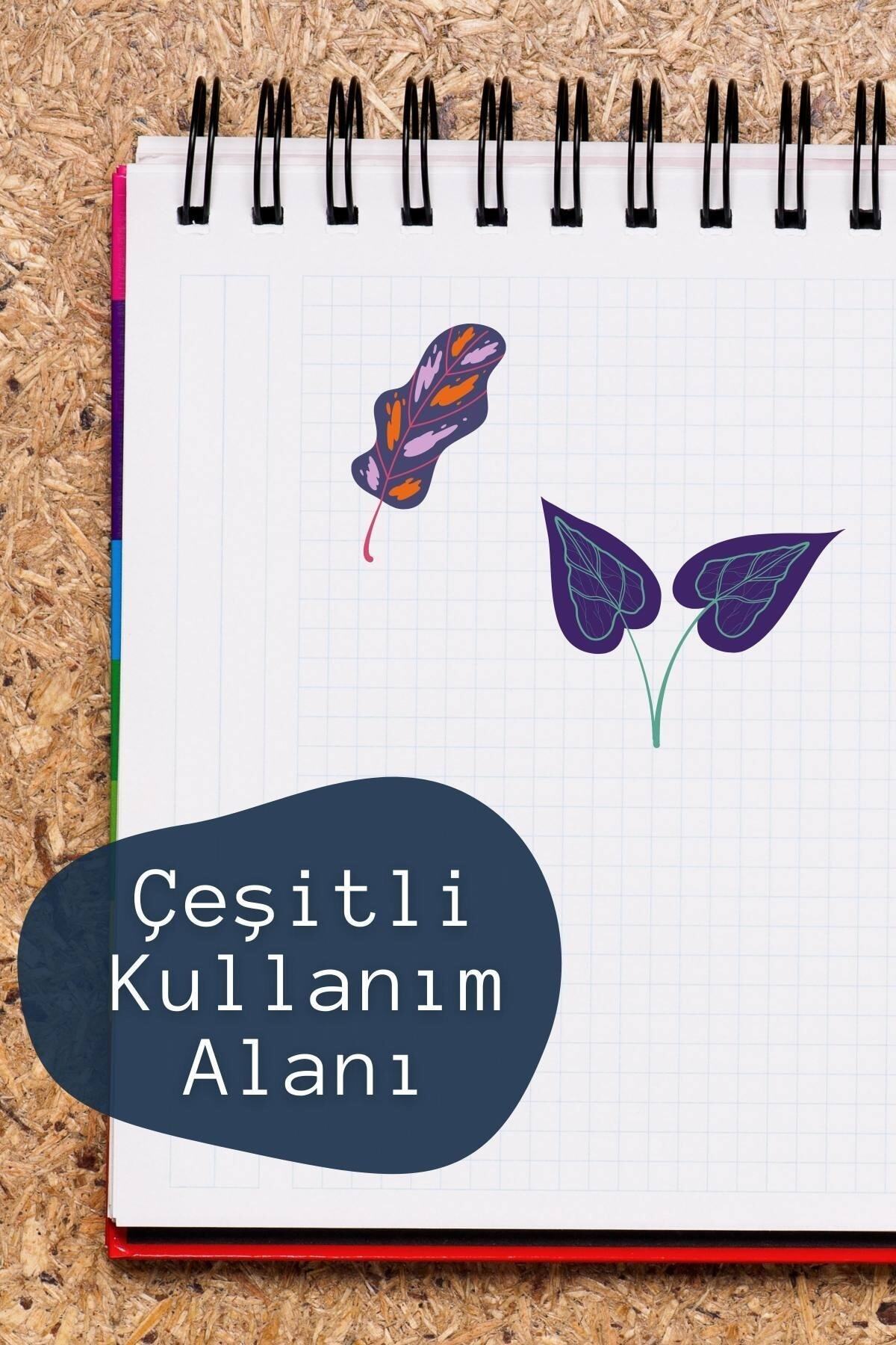 Botanik Temalı Sticker Seti - 15 Adet Etiket Seti- Telefon, Tablet, Defter Laptop Uyumlu Etiket