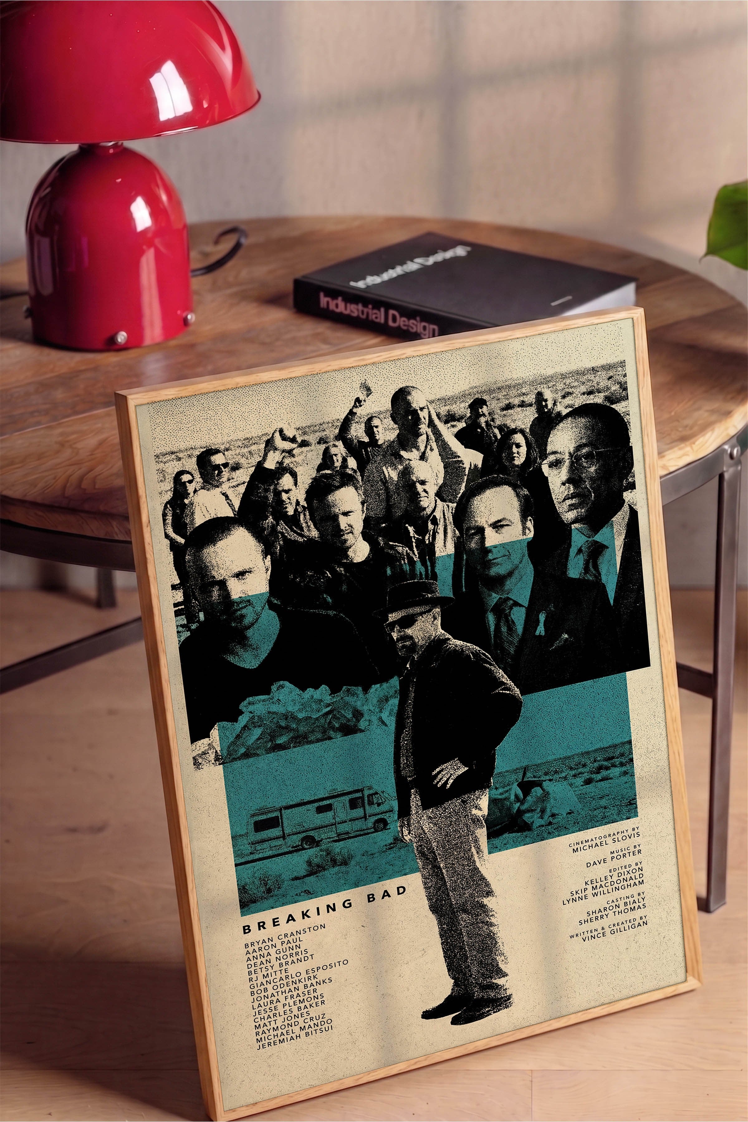 Breaking Bad Ahşap Çerçeveli Poster, Sinema ve Dizi Tablo, Film Dizi Afişleri NO:112765