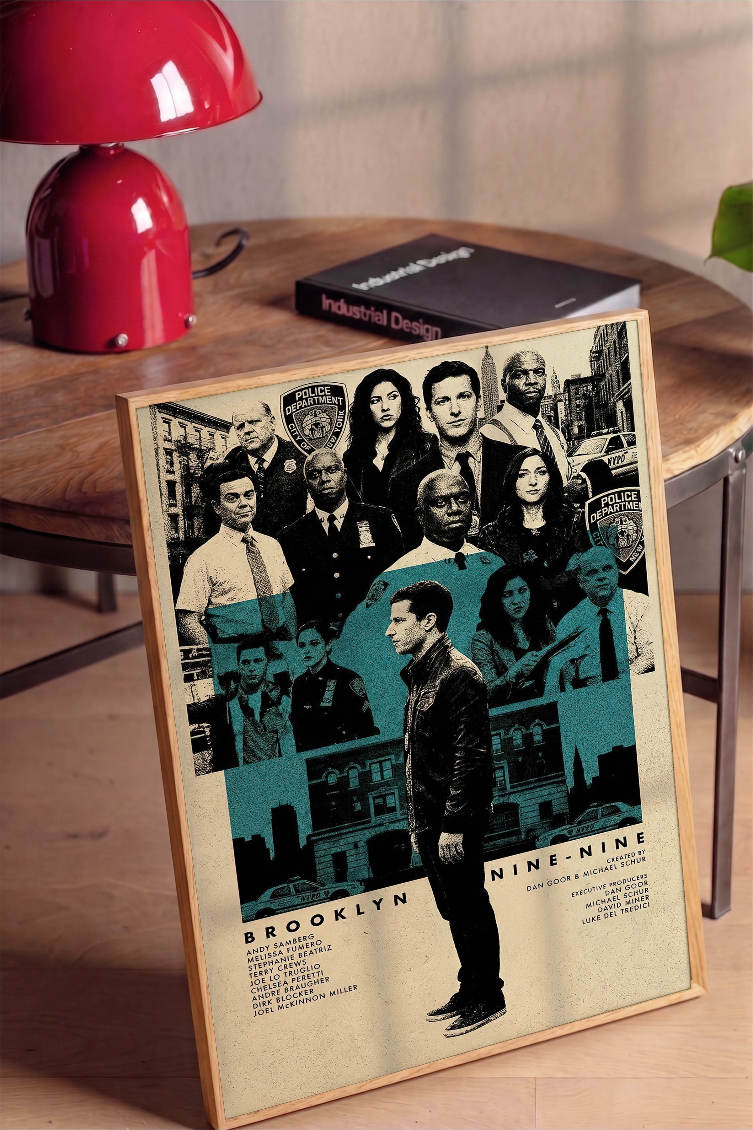 Brooklyn Nine-Nine Ahşap Çerçeveli Poster, Sinema ve Dizi Tablo, Film Dizi Afişleri NO:112797