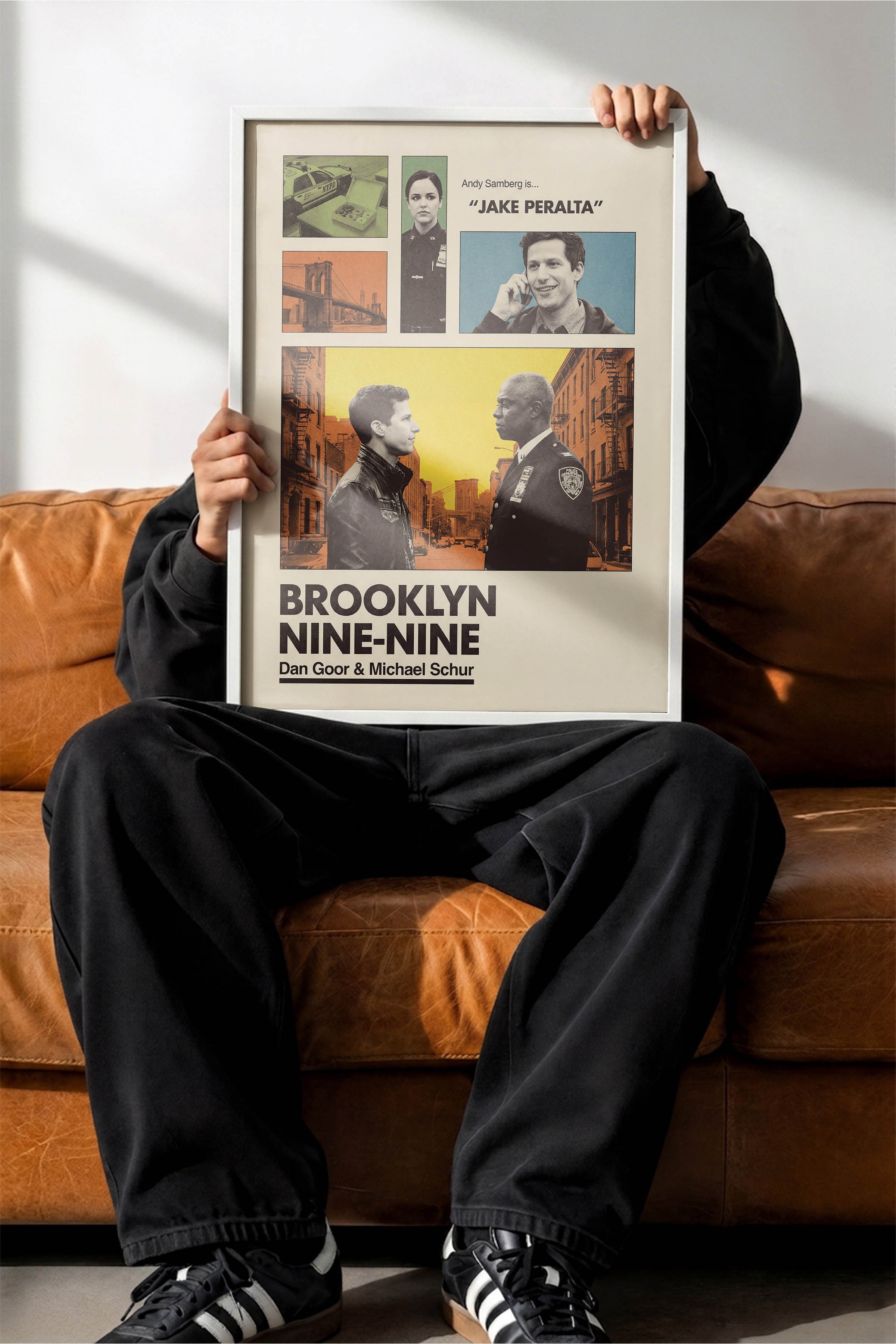Brooklyn Nine-Nine Beyaz Çerçeveli Poster, Sinema ve Dizi Tablo, Film Dizi Afişleri NO:112923