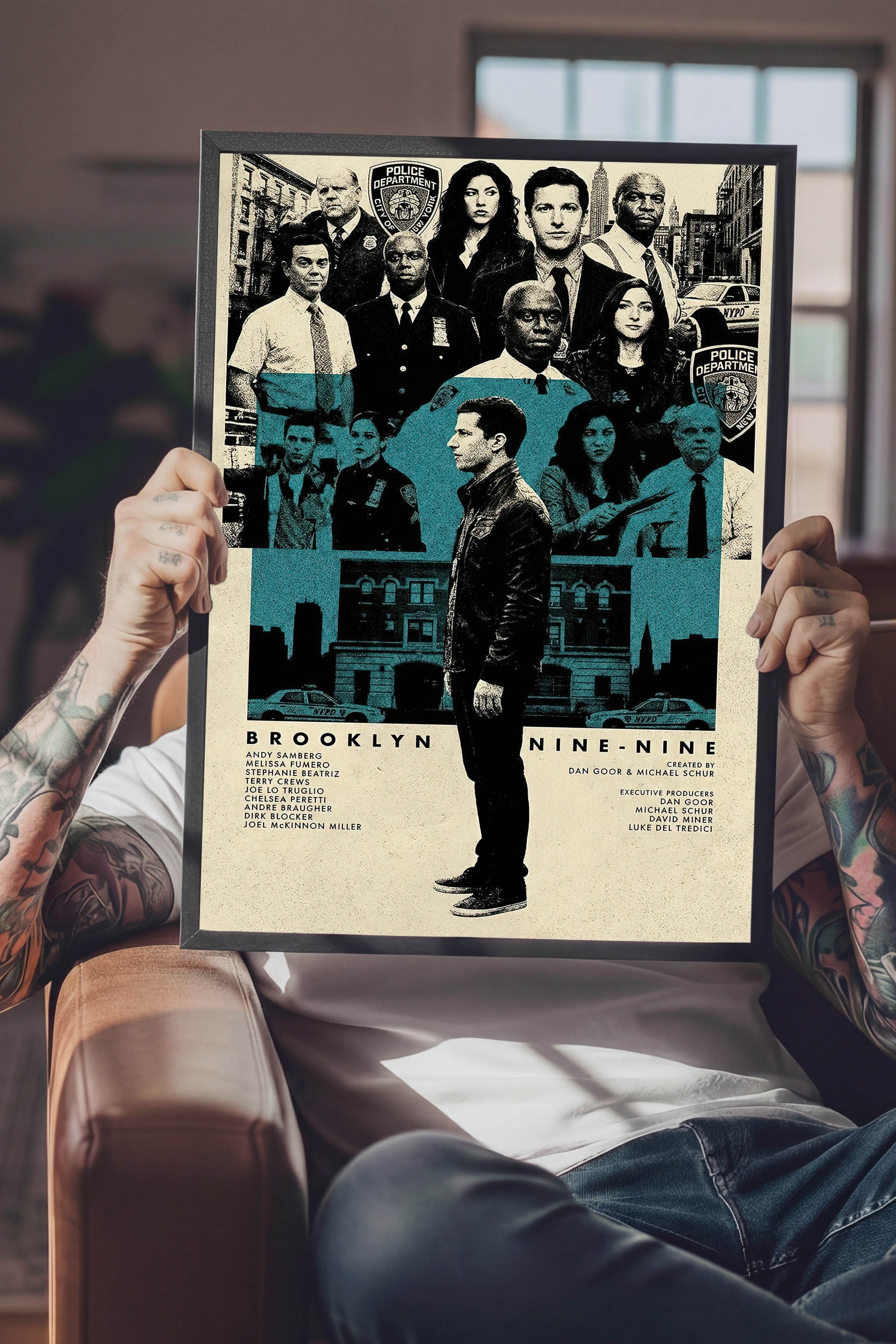 Brooklyn Nine-Nine Siyah Çerçeveli Poster, Sinema ve Dizi Tablo, Film Dizi Afişleri NO:112797