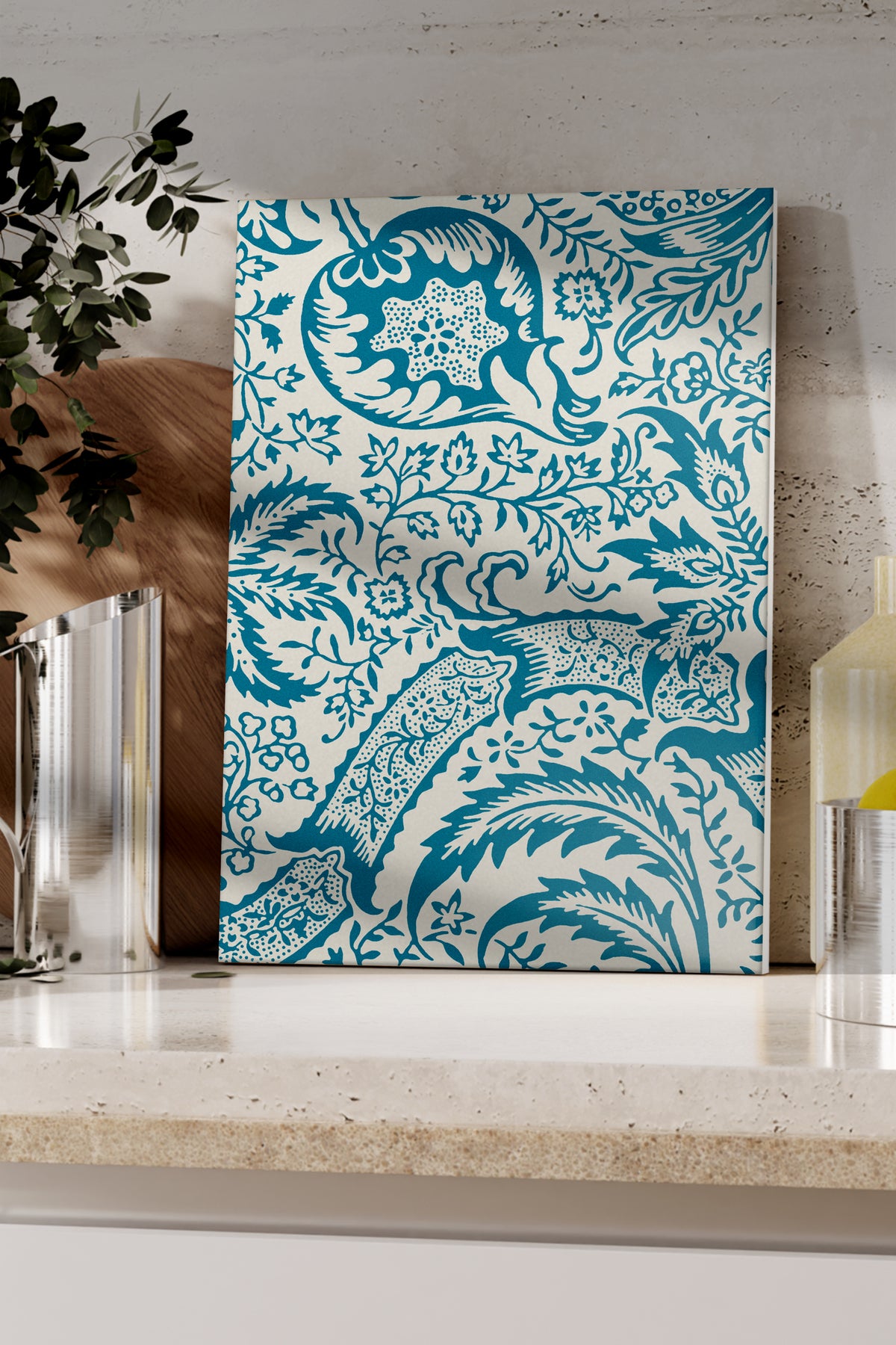 Cam Kesme Tahtası, Kalın Ve Kırılmaz Cam - Boho Temalı - 21*30cm - Doğrama Tahtası, Mutfak Dekoru