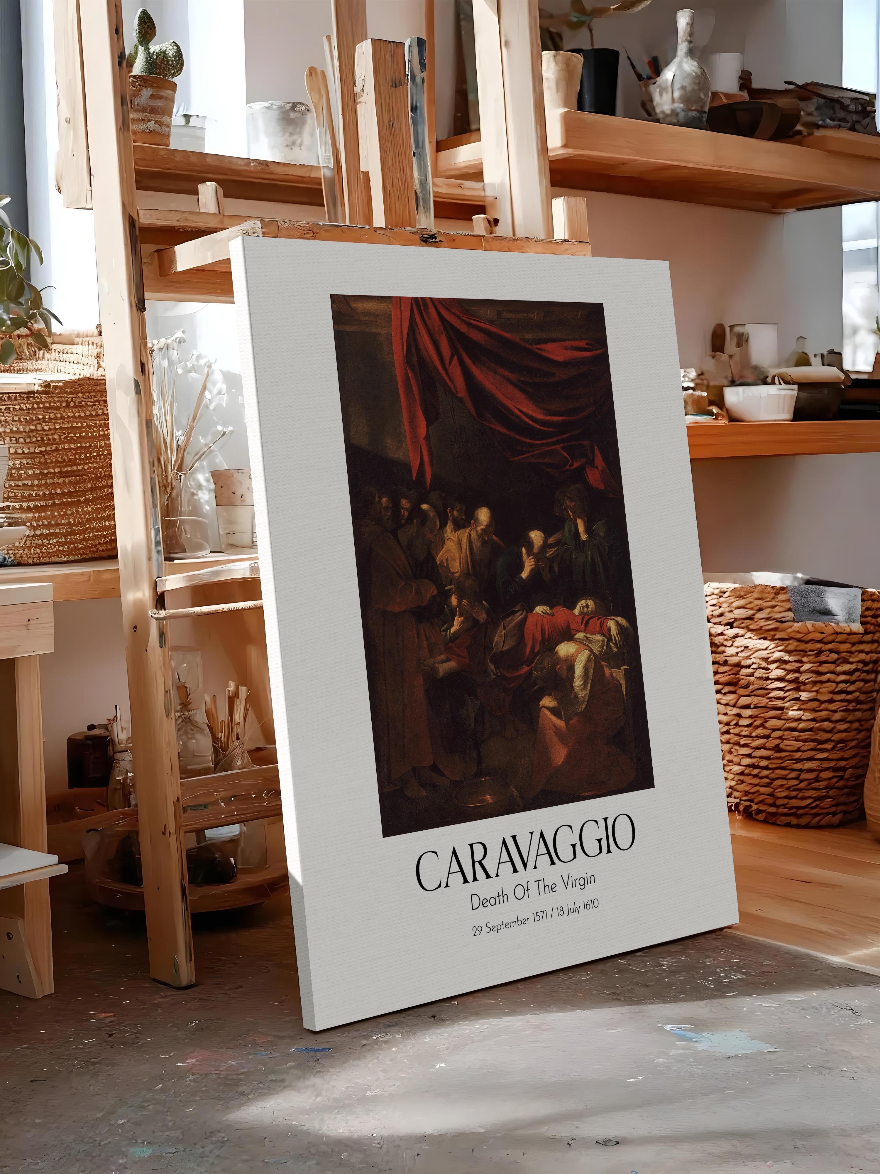 Caravaggio - Death Of The Virgin, Kanvas Tablo, Sanat Serisi NO:111631