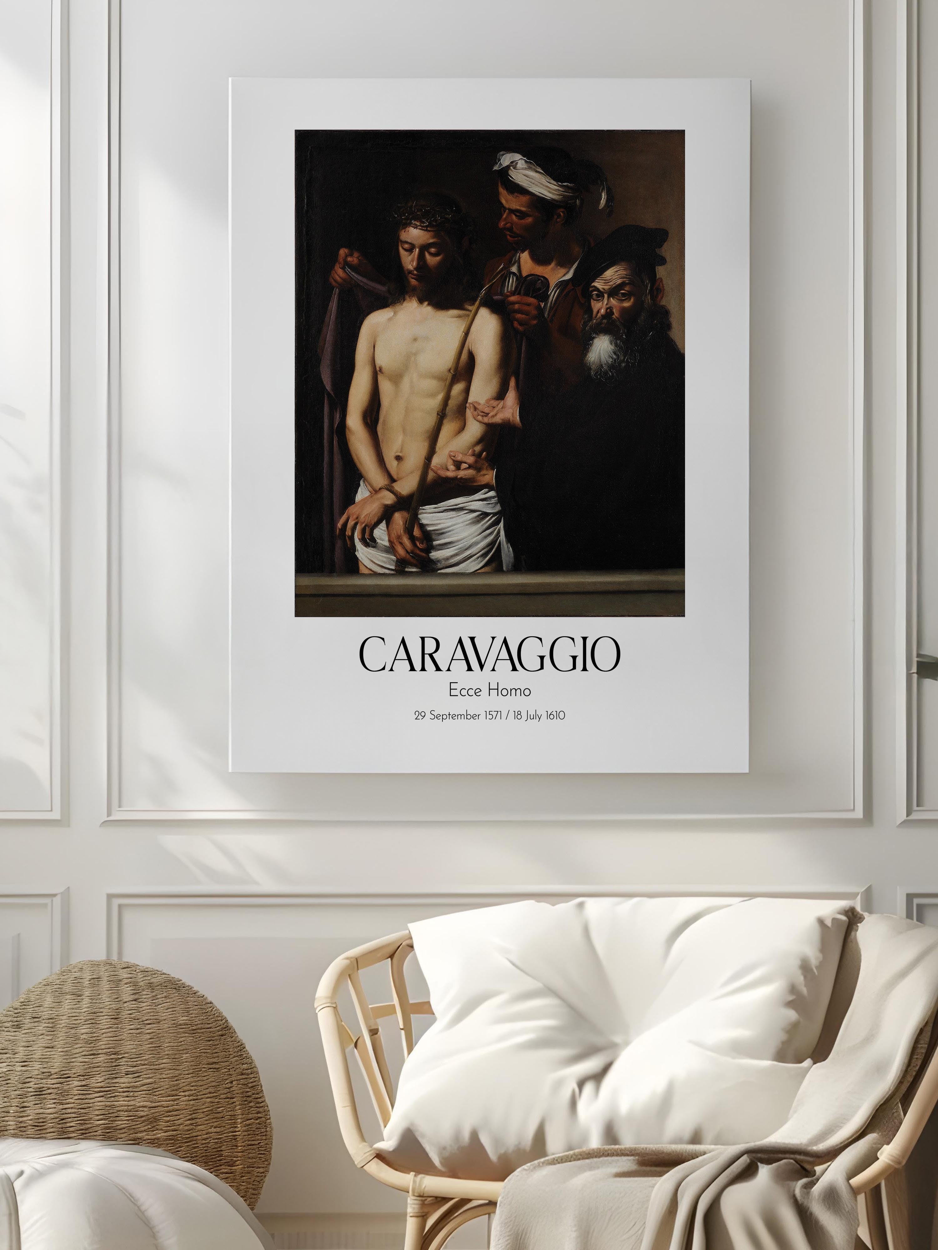 Caravaggio - Ecce Homo, Kanvas Tablo, Sanat Serisi NO:111633