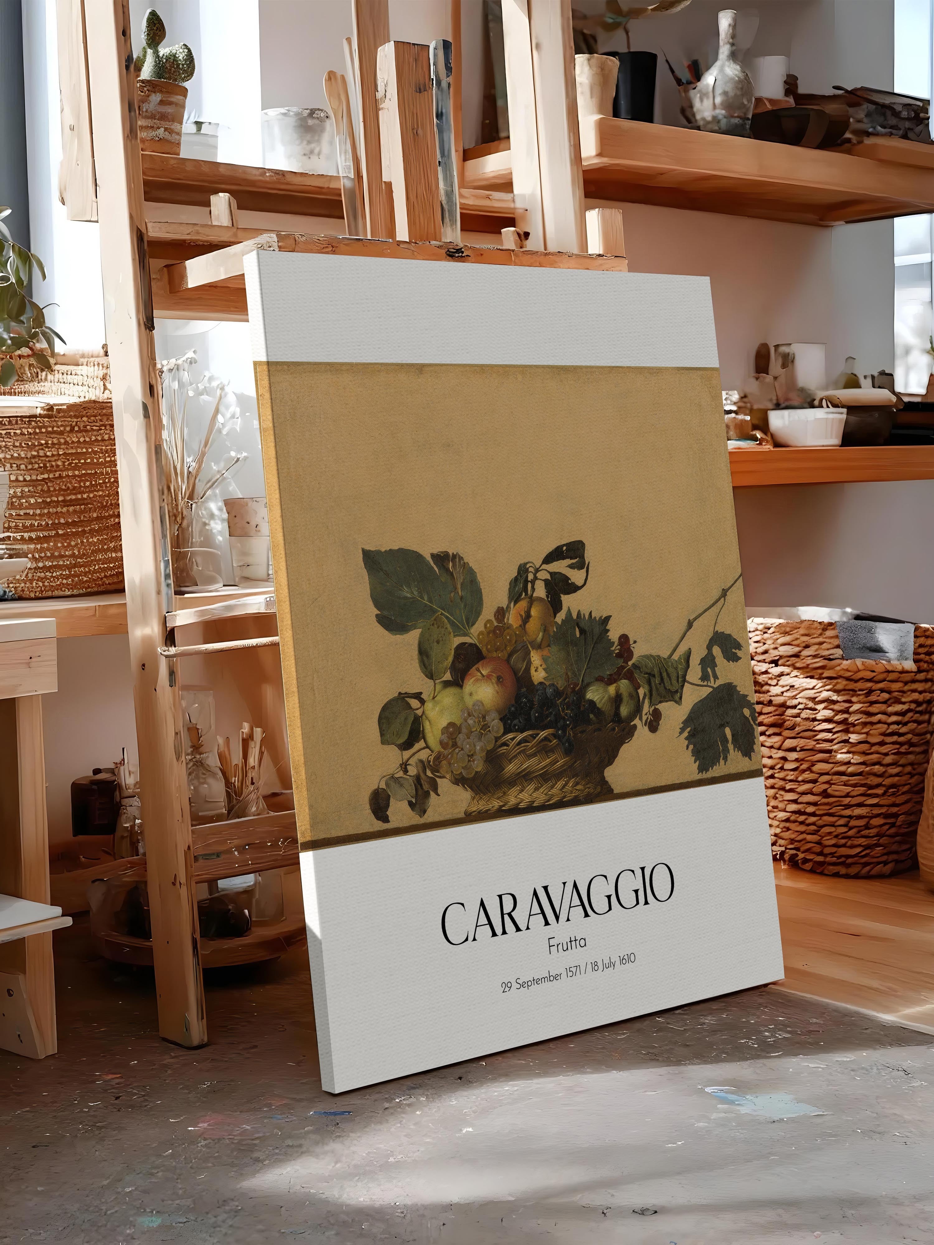 Caravaggio - Frutta, Kanvas Tablo, Sanat Serisi NO:111634