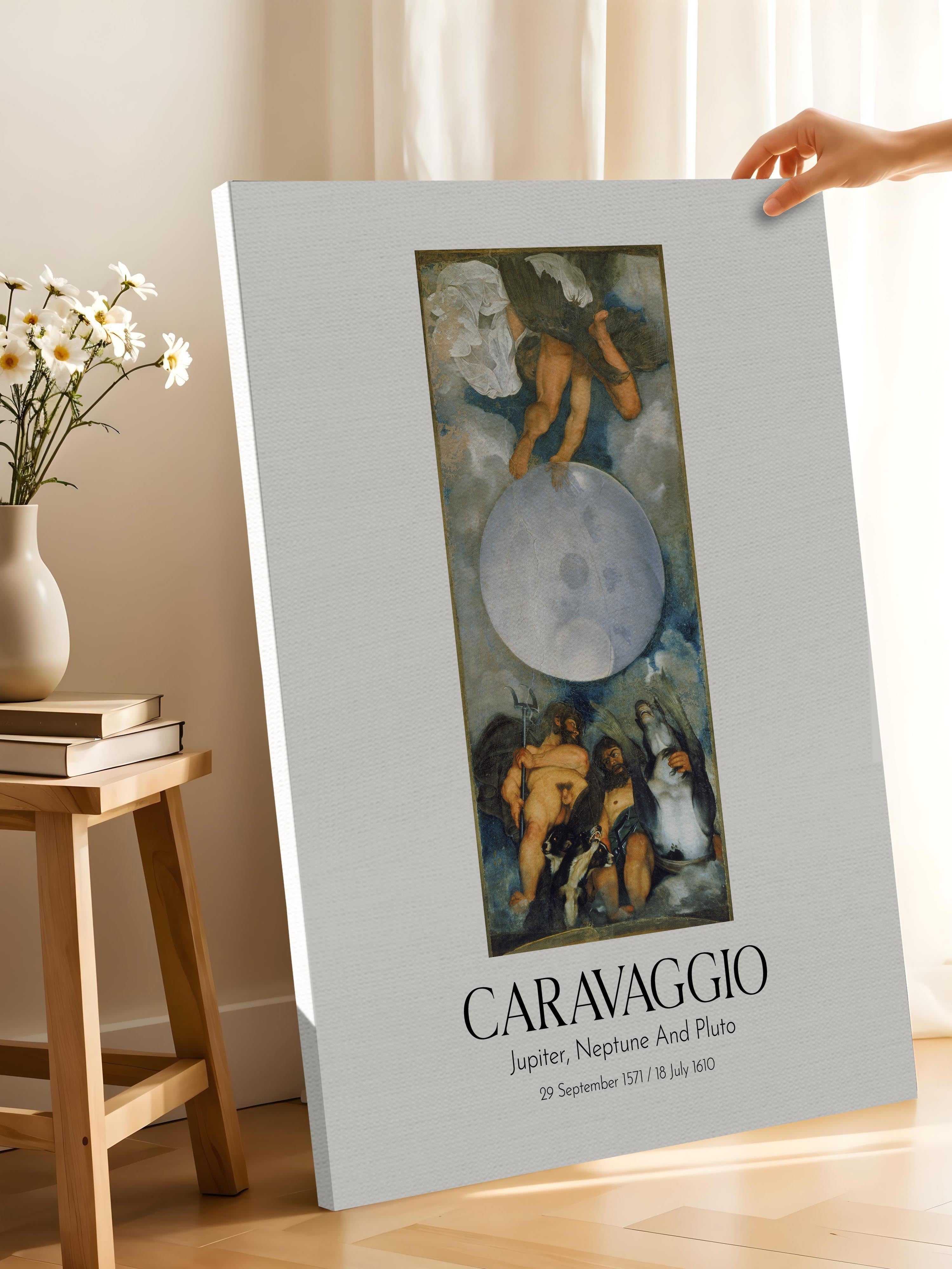 Caravaggio - Jupiter, Neptune And Pluto, Kanvas Tablo, Sanat Serisi NO:111636