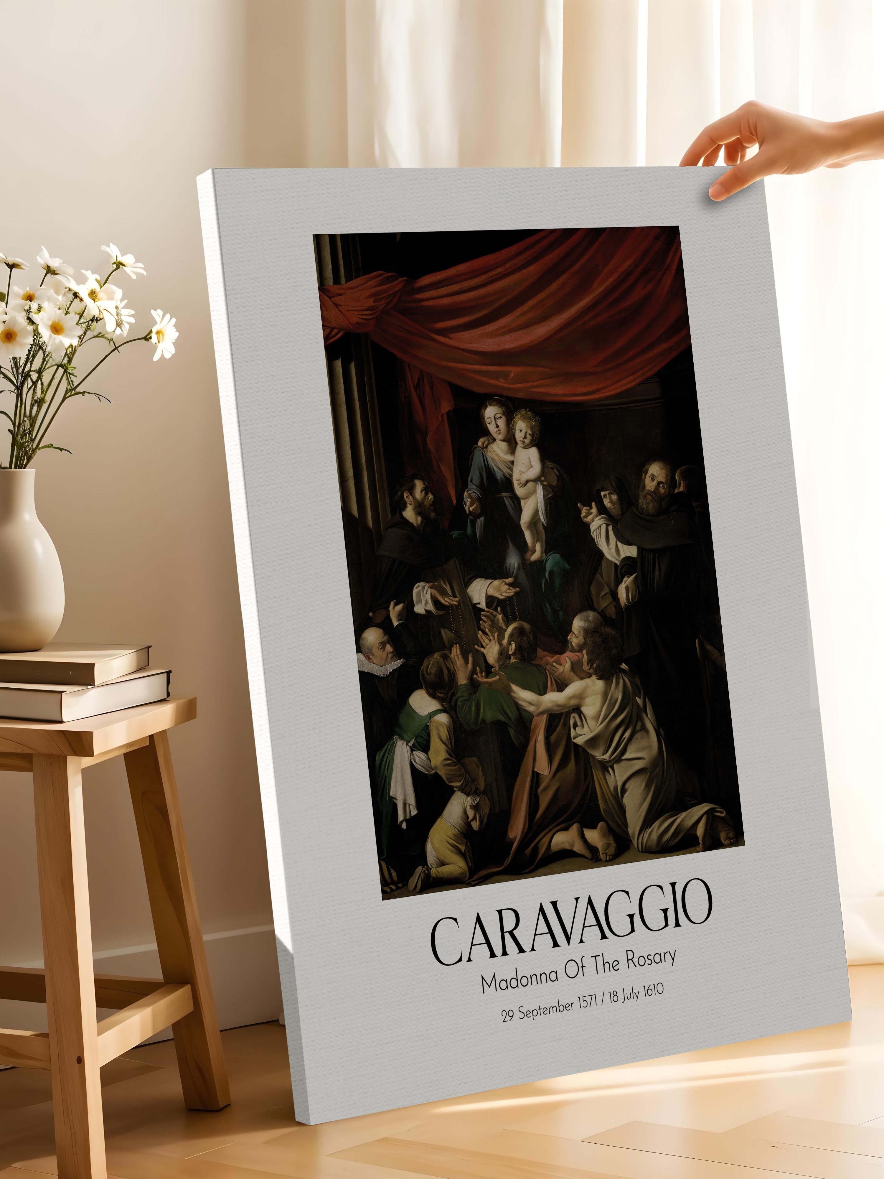 Caravaggio - Madonna Of The Rosary, Kanvas Tablo, Sanat Serisi NO:111638