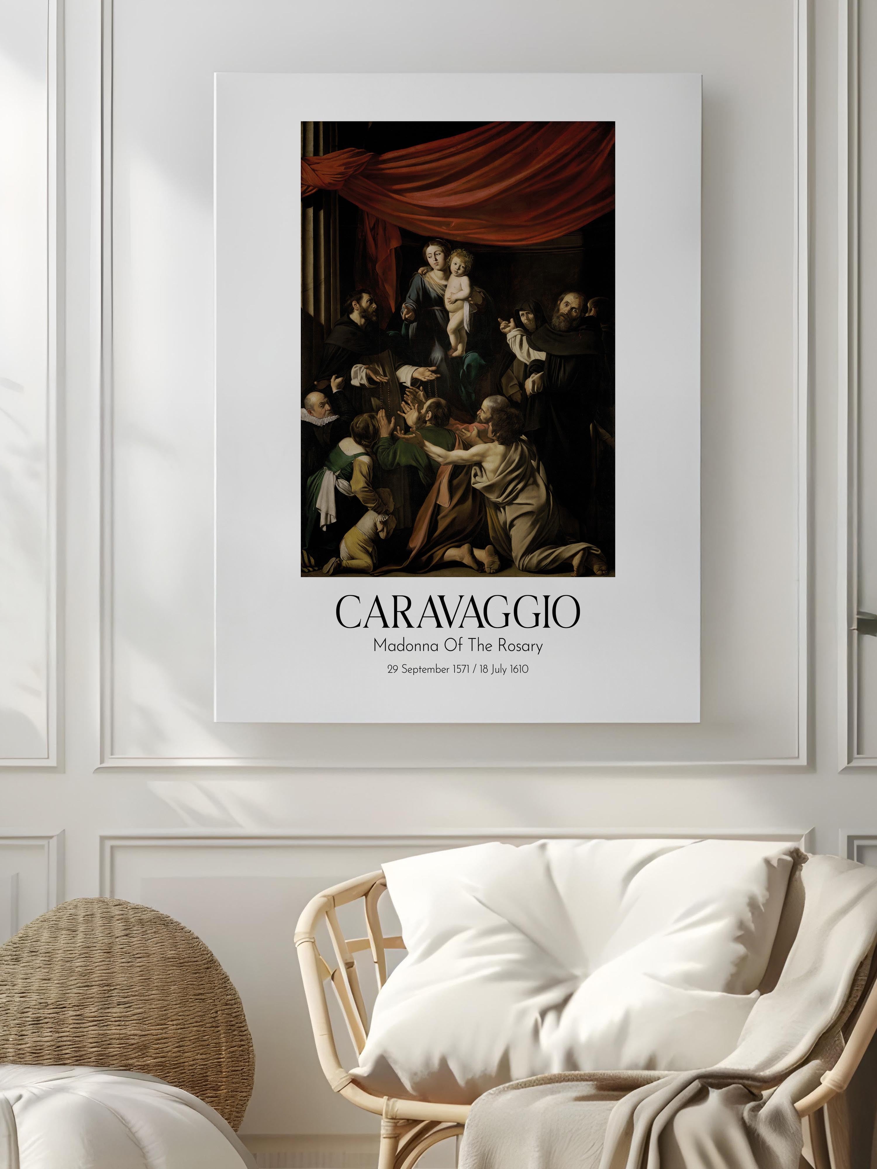 Caravaggio - Madonna Of The Rosary, Kanvas Tablo, Sanat Serisi NO:111638