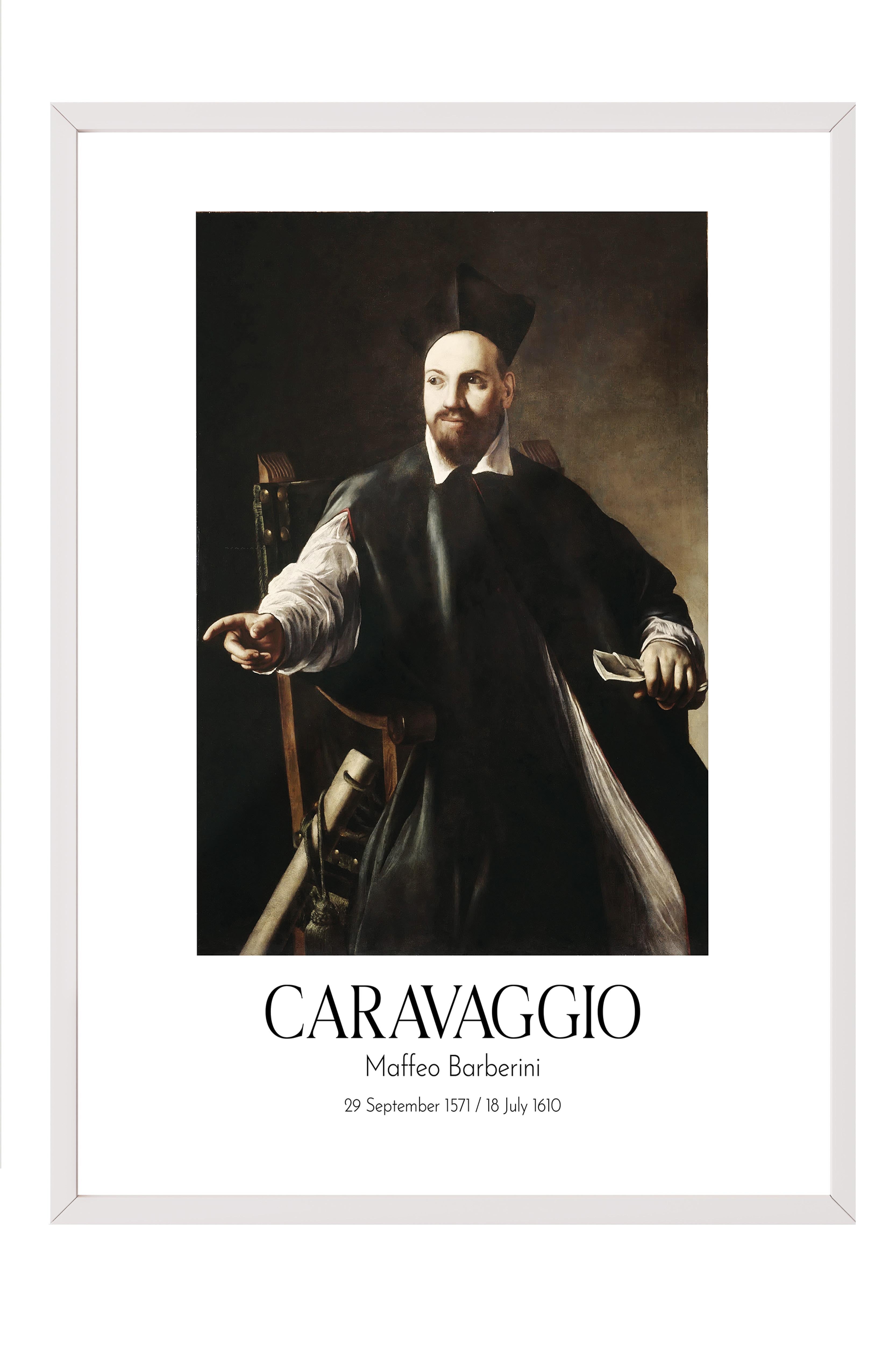 Caravaggio - Maffeo Barberini, Beyaz Çerçeveli Tablo, Sanat Serisi NO:111639