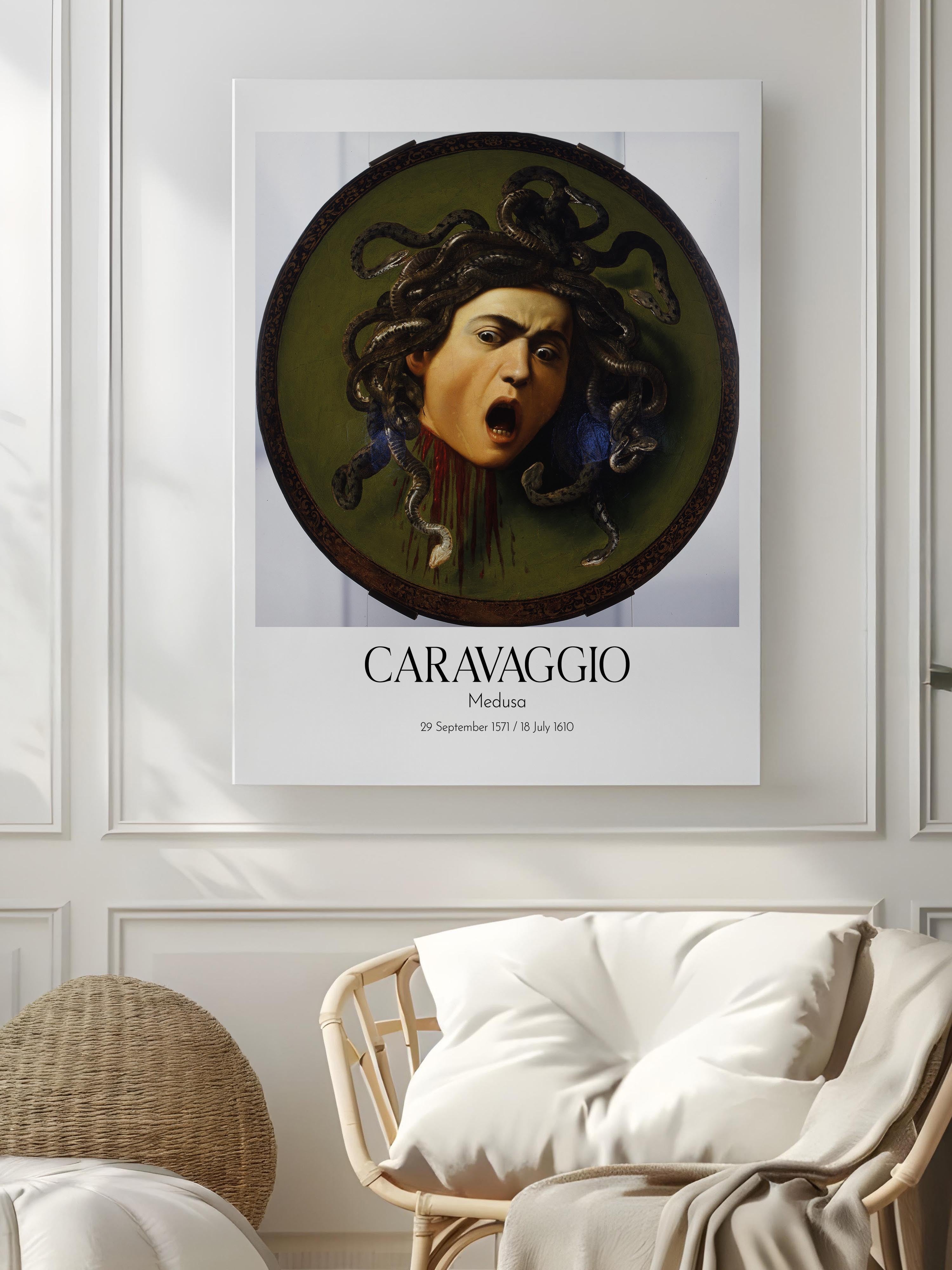 Caravaggio - Medusa, Kanvas Tablo, Sanat Serisi NO:111641