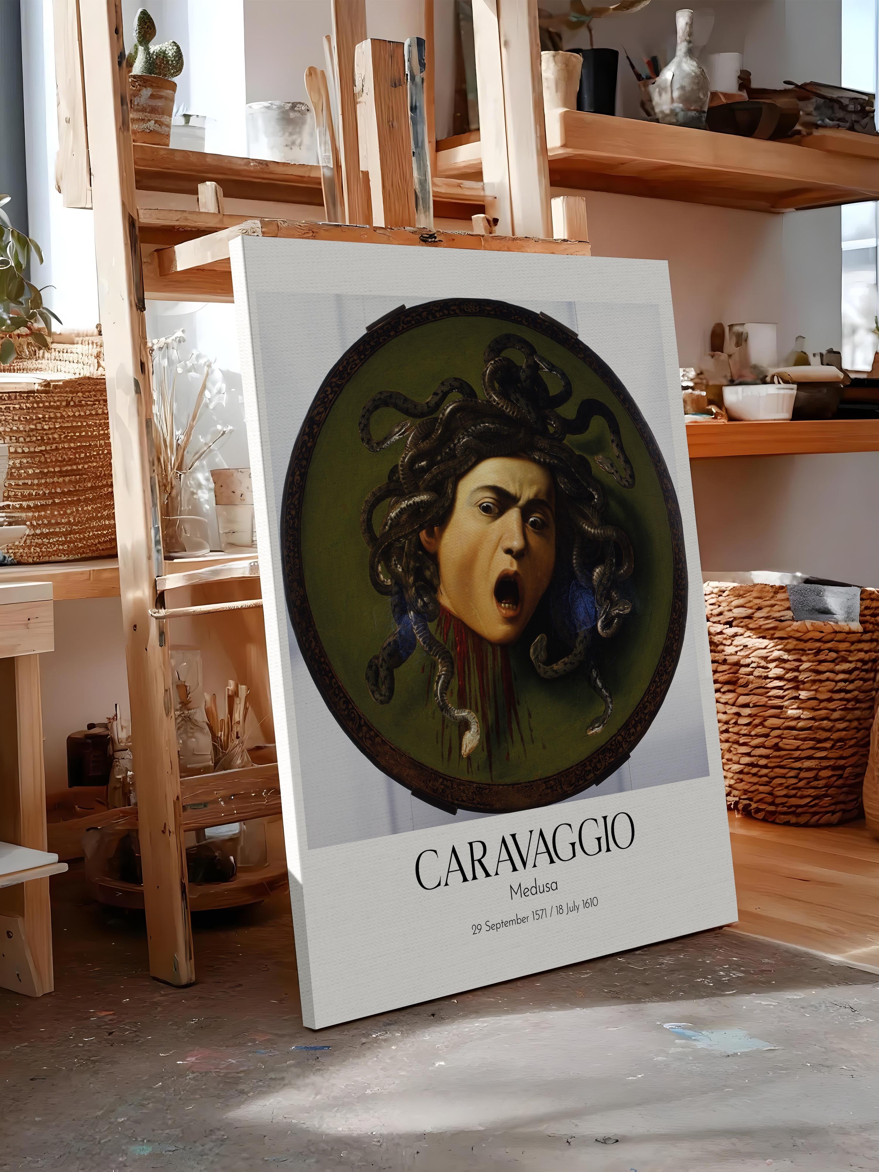 Caravaggio - Medusa, Kanvas Tablo, Sanat Serisi NO:111641