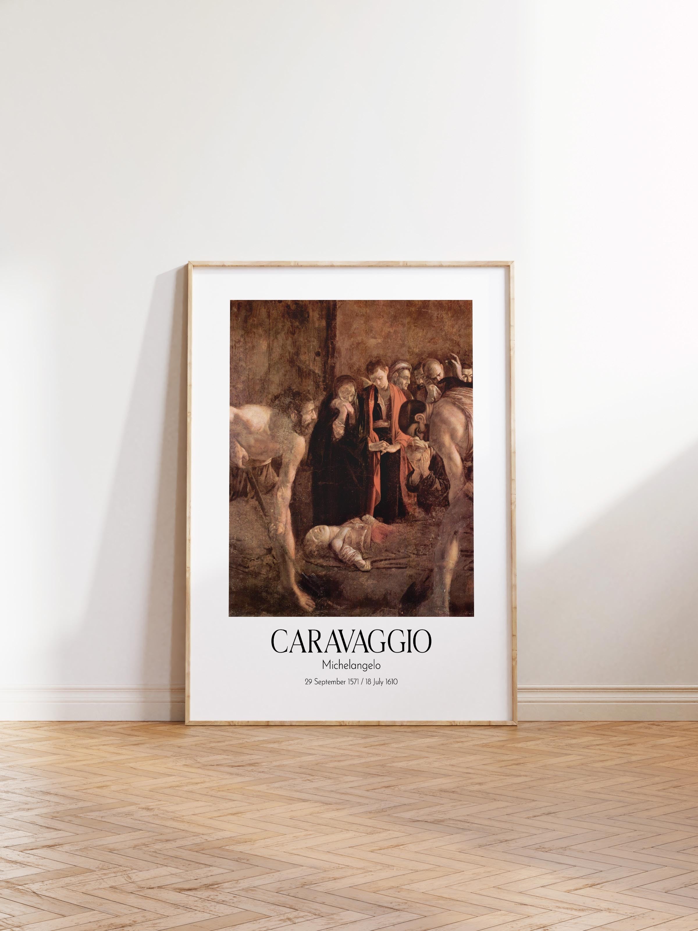 Caravaggio - Michelangelo, Ahşap Çerçeveli Tablo, Sanat Serisi NO:111642