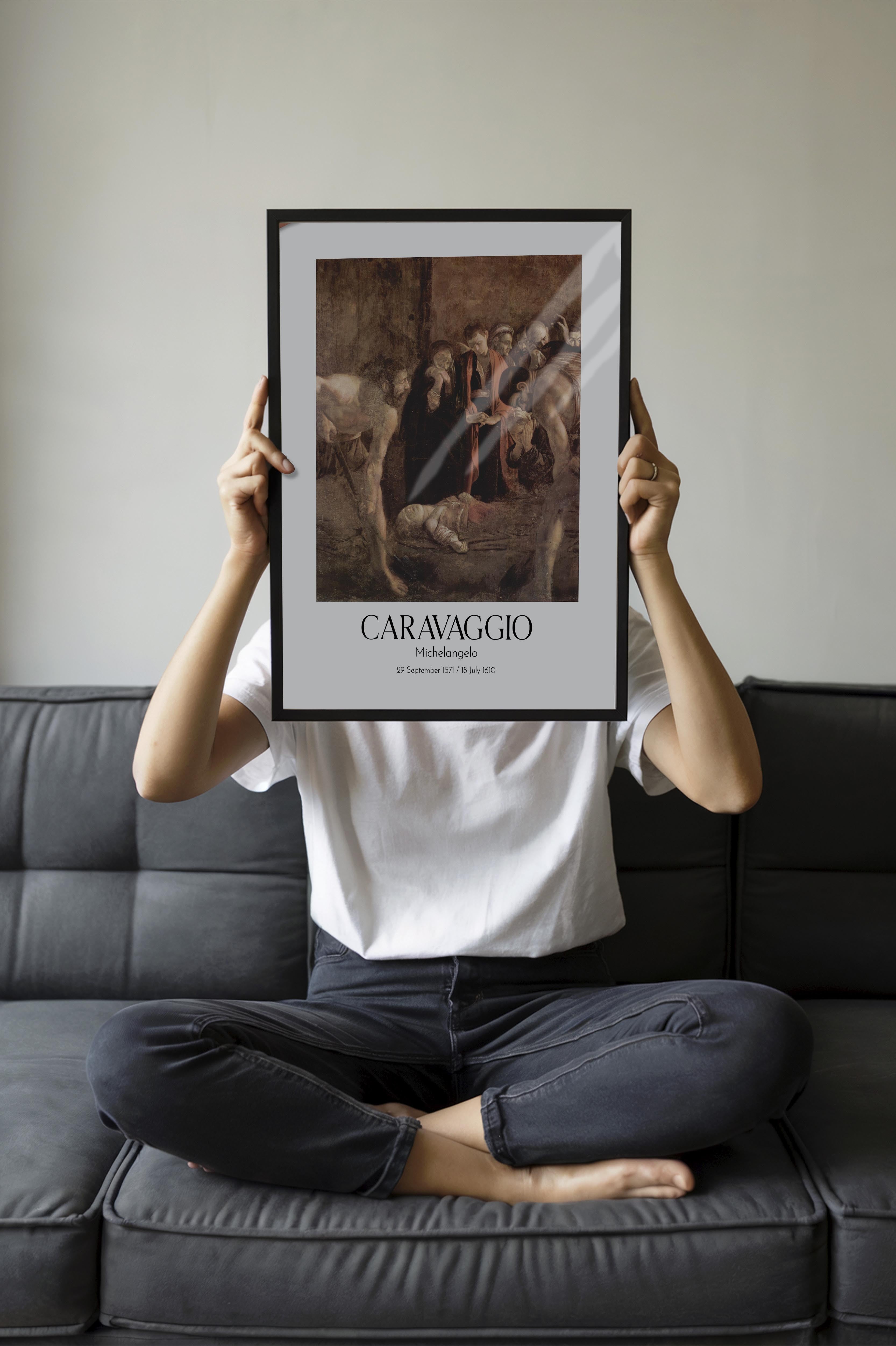 Caravaggio - Michelangelo, Siyah Çerçeveli Tablo, Sanat Serisi NO:111642