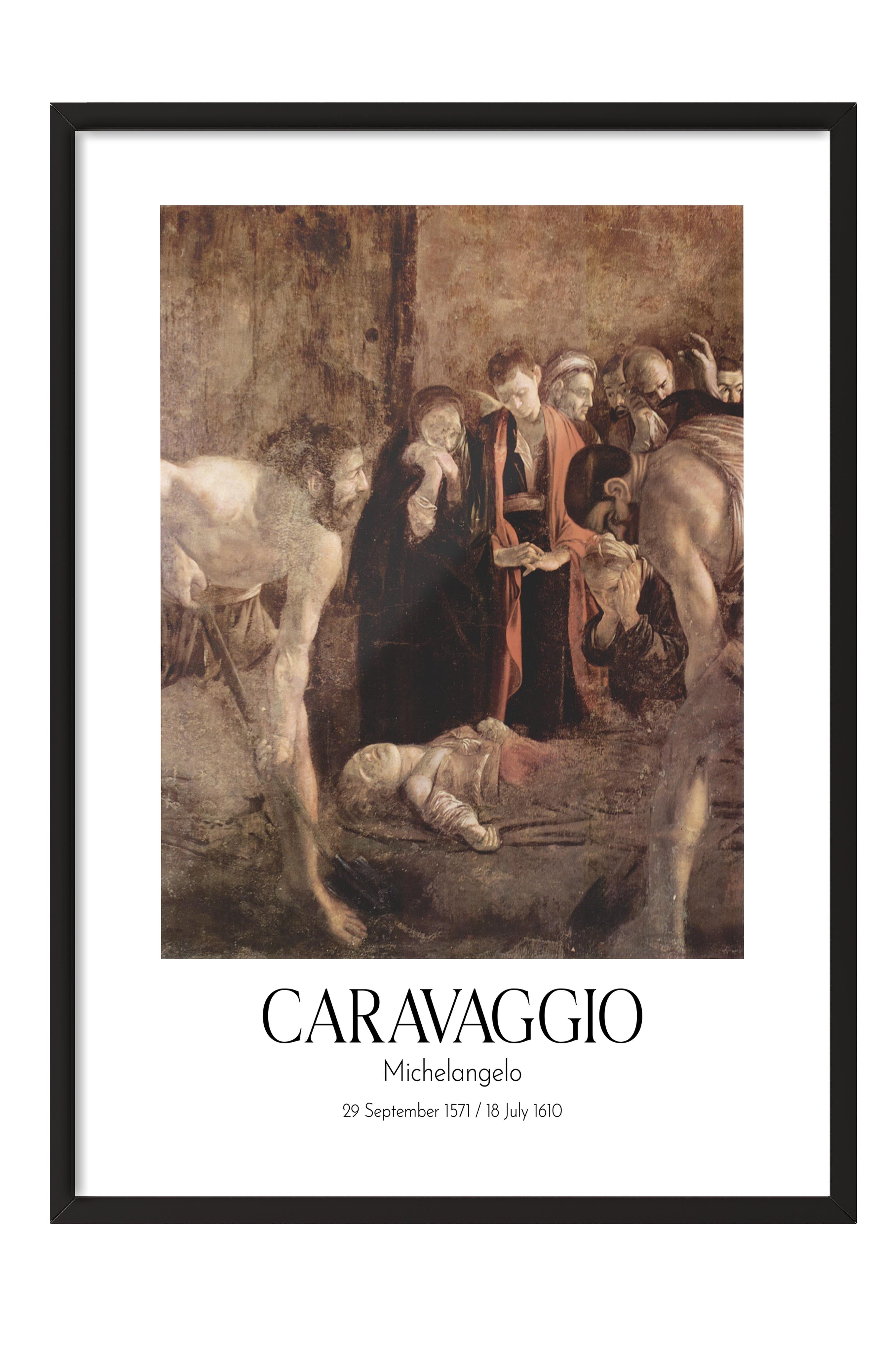 Caravaggio - Michelangelo, Siyah Çerçeveli Tablo, Sanat Serisi NO:111642