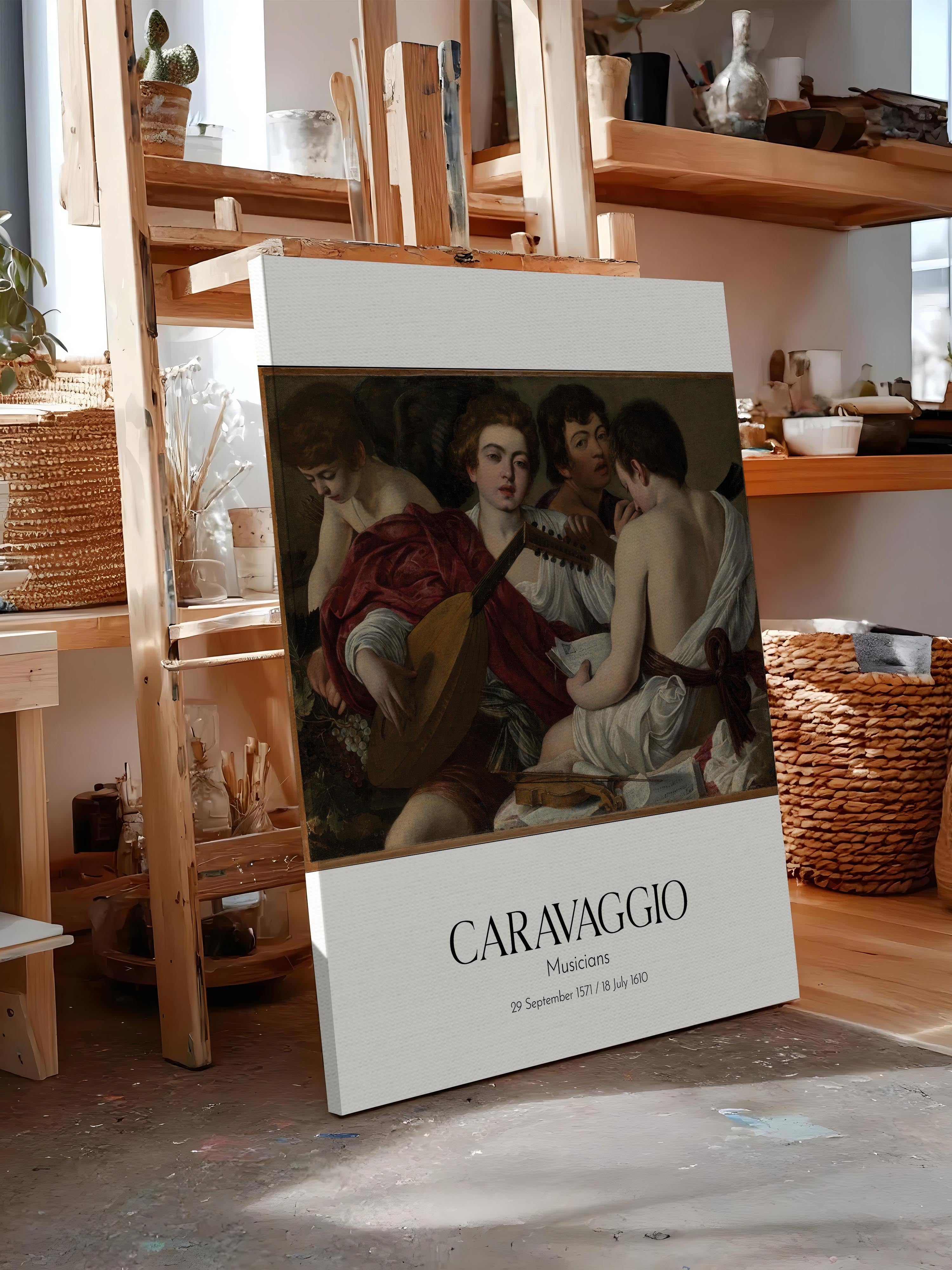 Caravaggio - Musicians, Kanvas Tablo, Sanat Serisi NO:111643