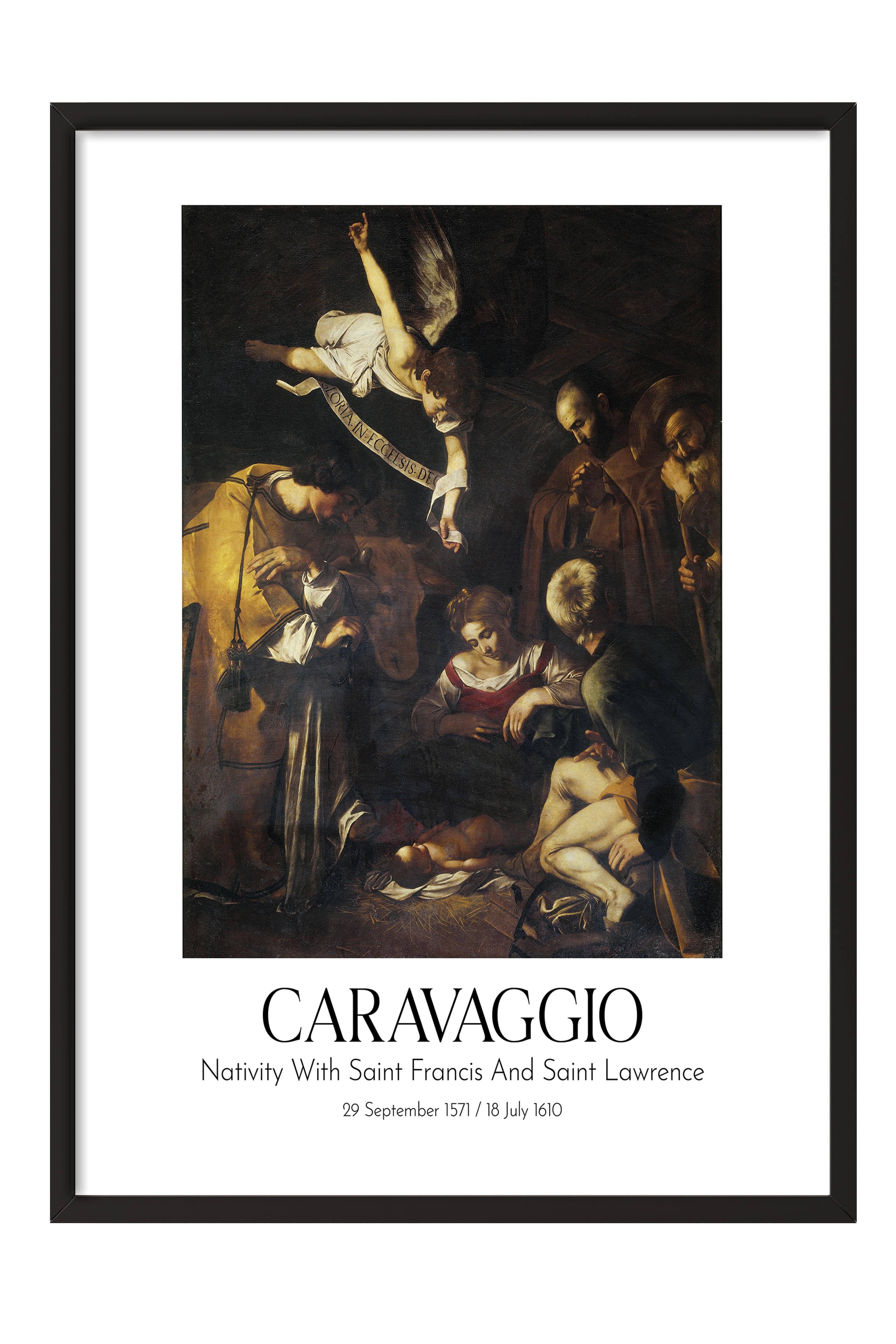 Caravaggio, Siyah Çerçeveli Tablo, Sanat Serisi NO:111645