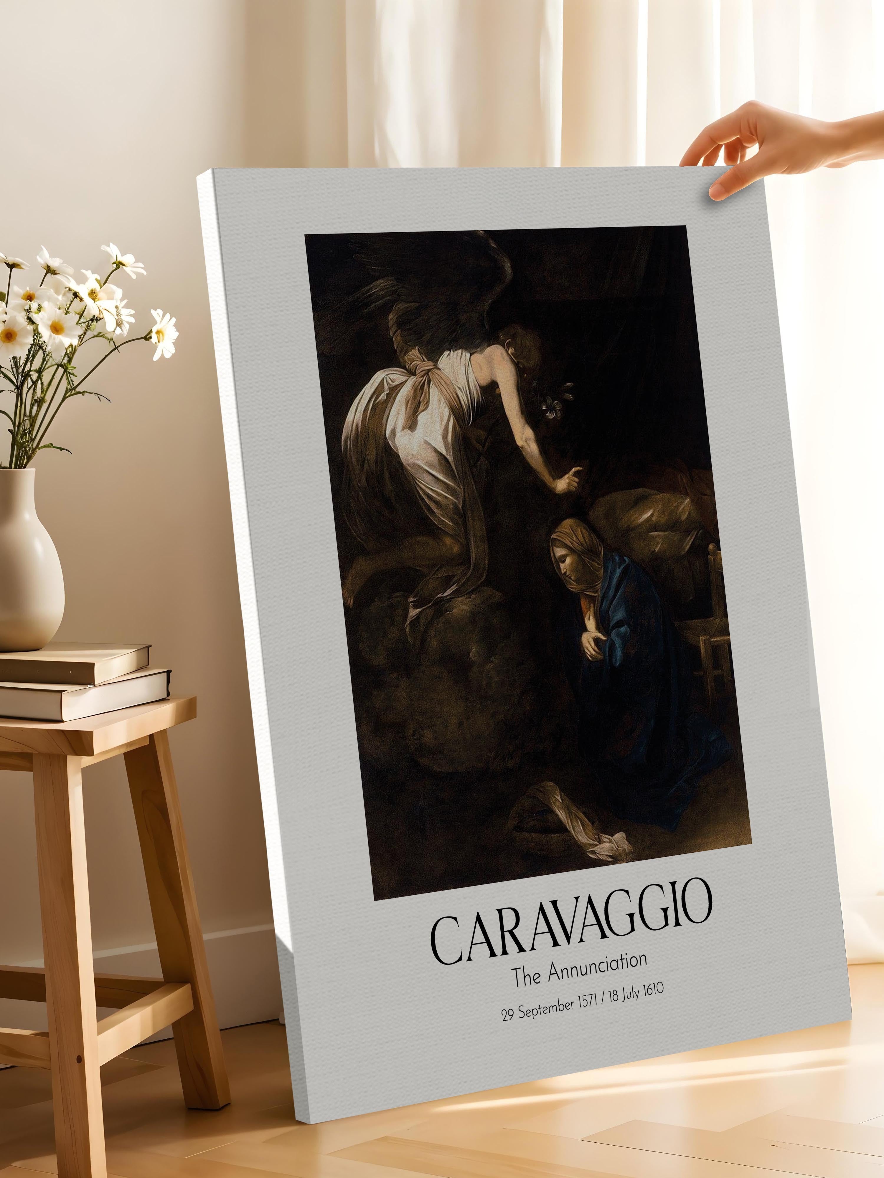 Caravaggio - The Annunciation, Kanvas Tablo, Sanat Serisi NO:111651