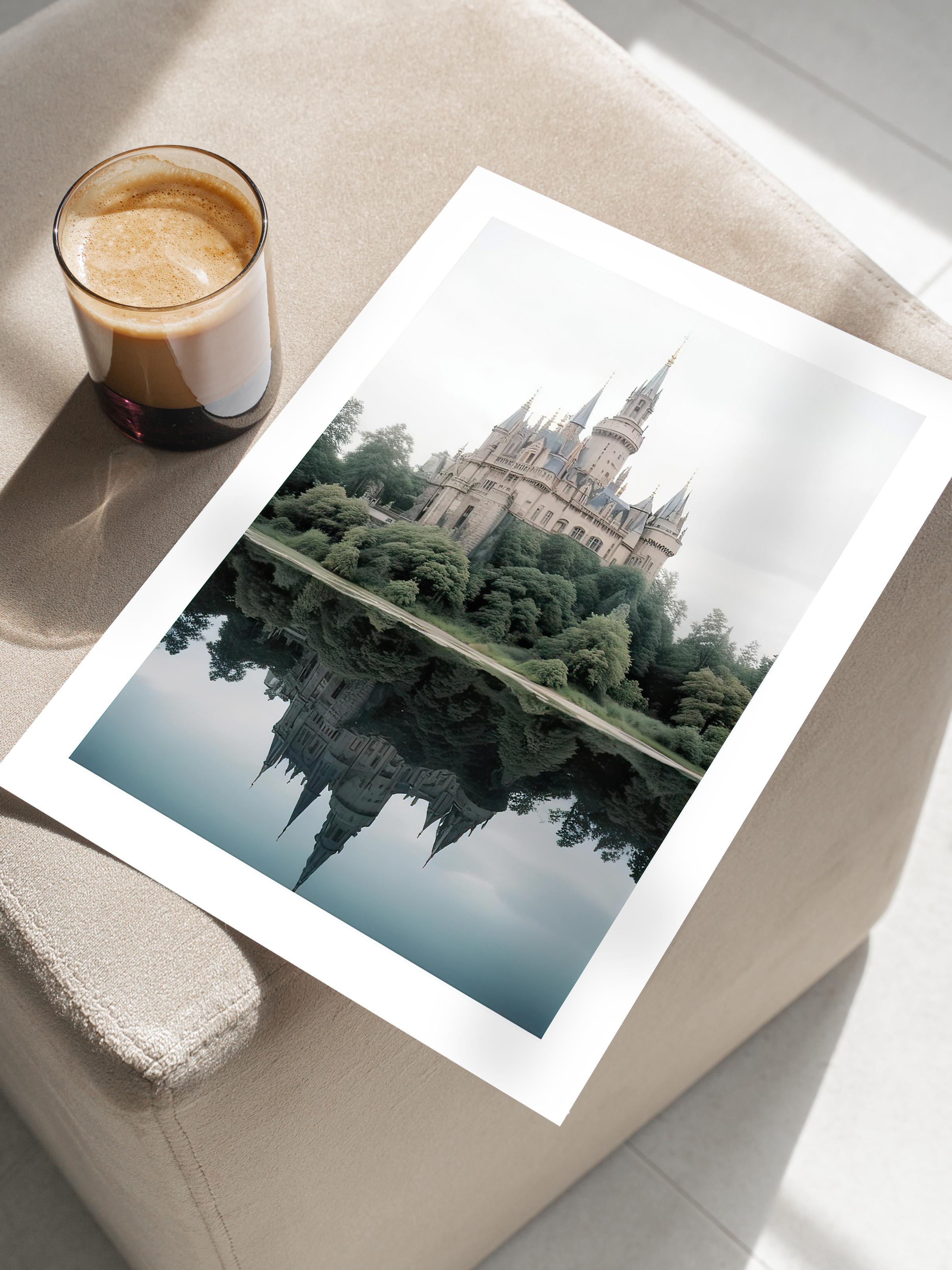 Castle of Magic Poster, Çerçevesiz Duvar Posteri, Dikey Duvar Tablosu Comfort Serisi NO:108298