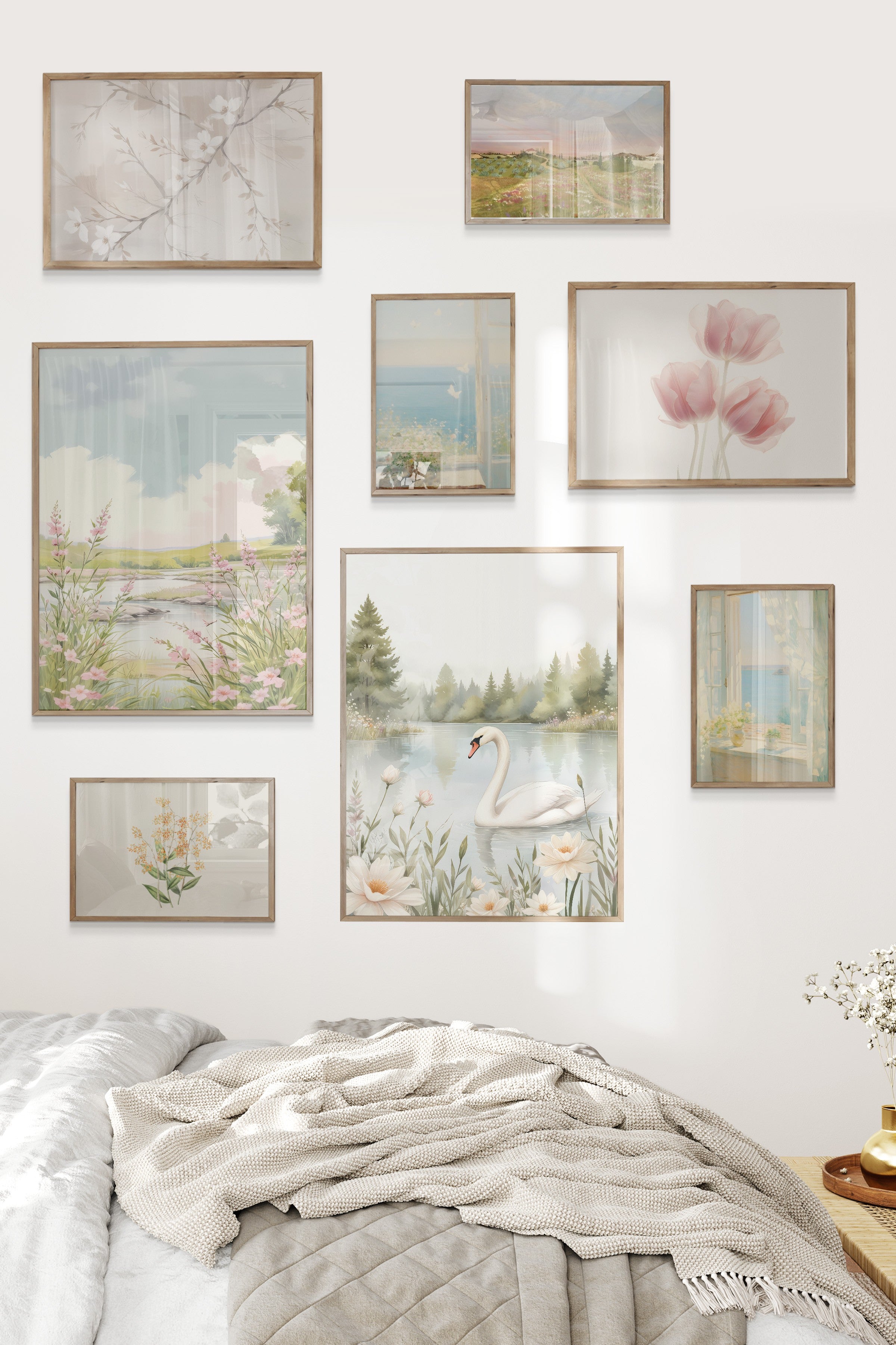 Pembe Vintage Temalı Galeri Seti NO:053