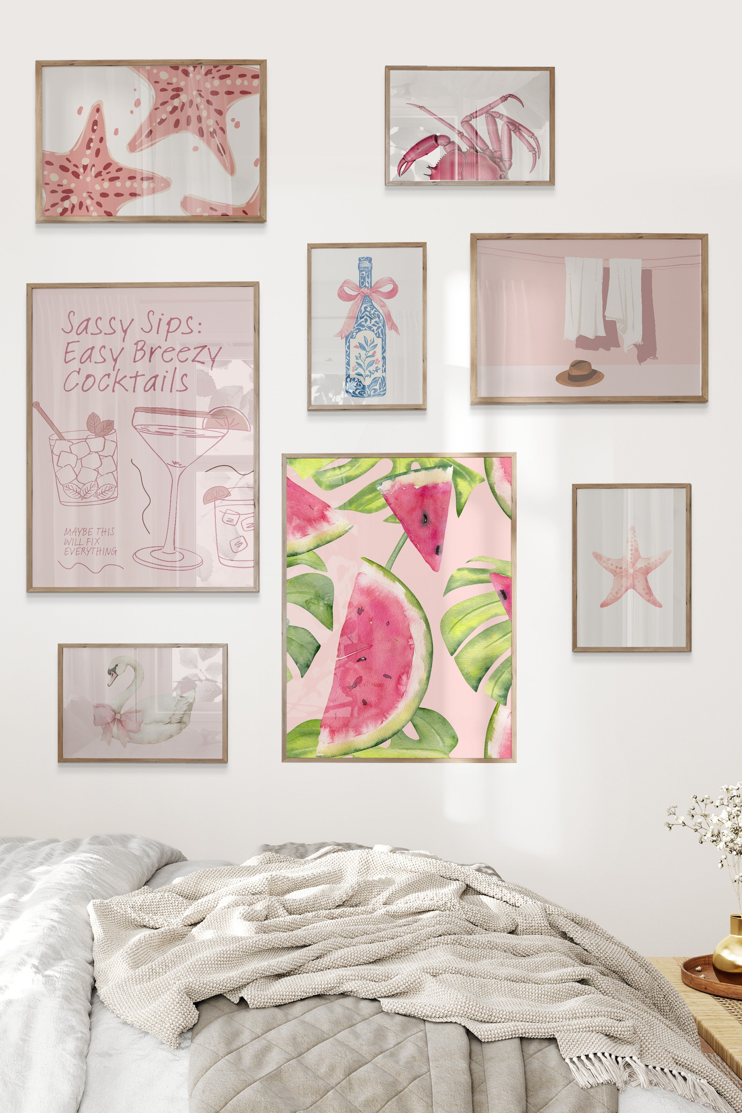 Pembe Yaz Temalı Galeri Seti NO:056