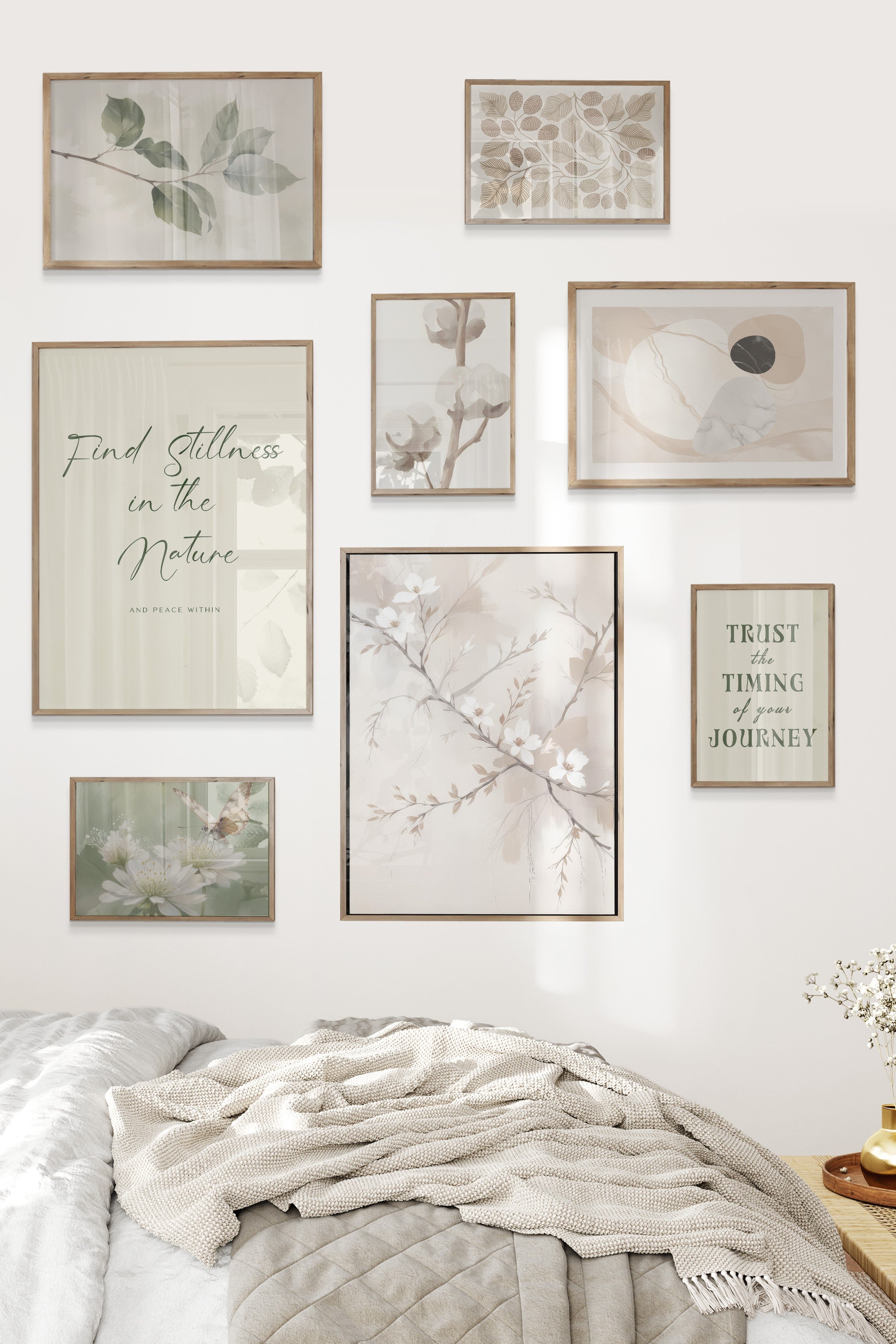 Soft Beyaz Vintage Temalı Galeri Seti NO:064