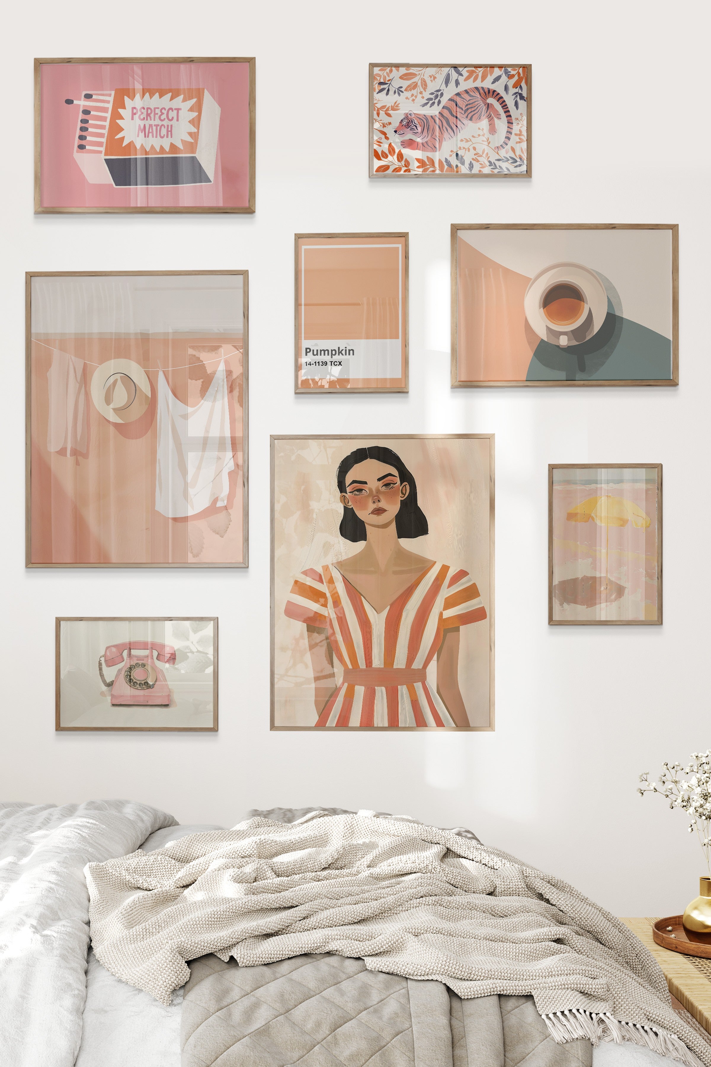 Soft Pembe Yaz Temalı Galeri Seti NO:062