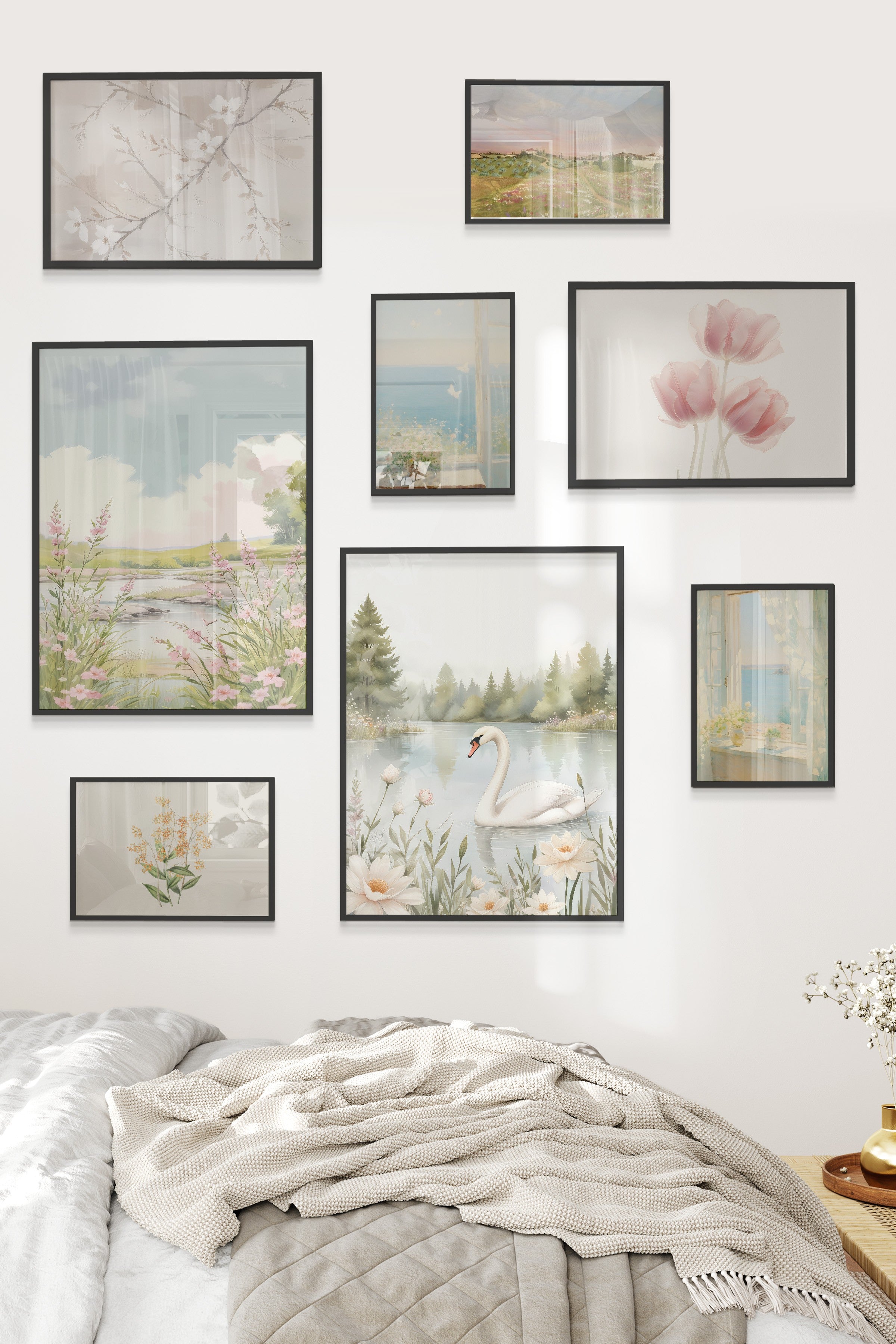 Pembe Vintage Temalı Galeri Seti NO:053